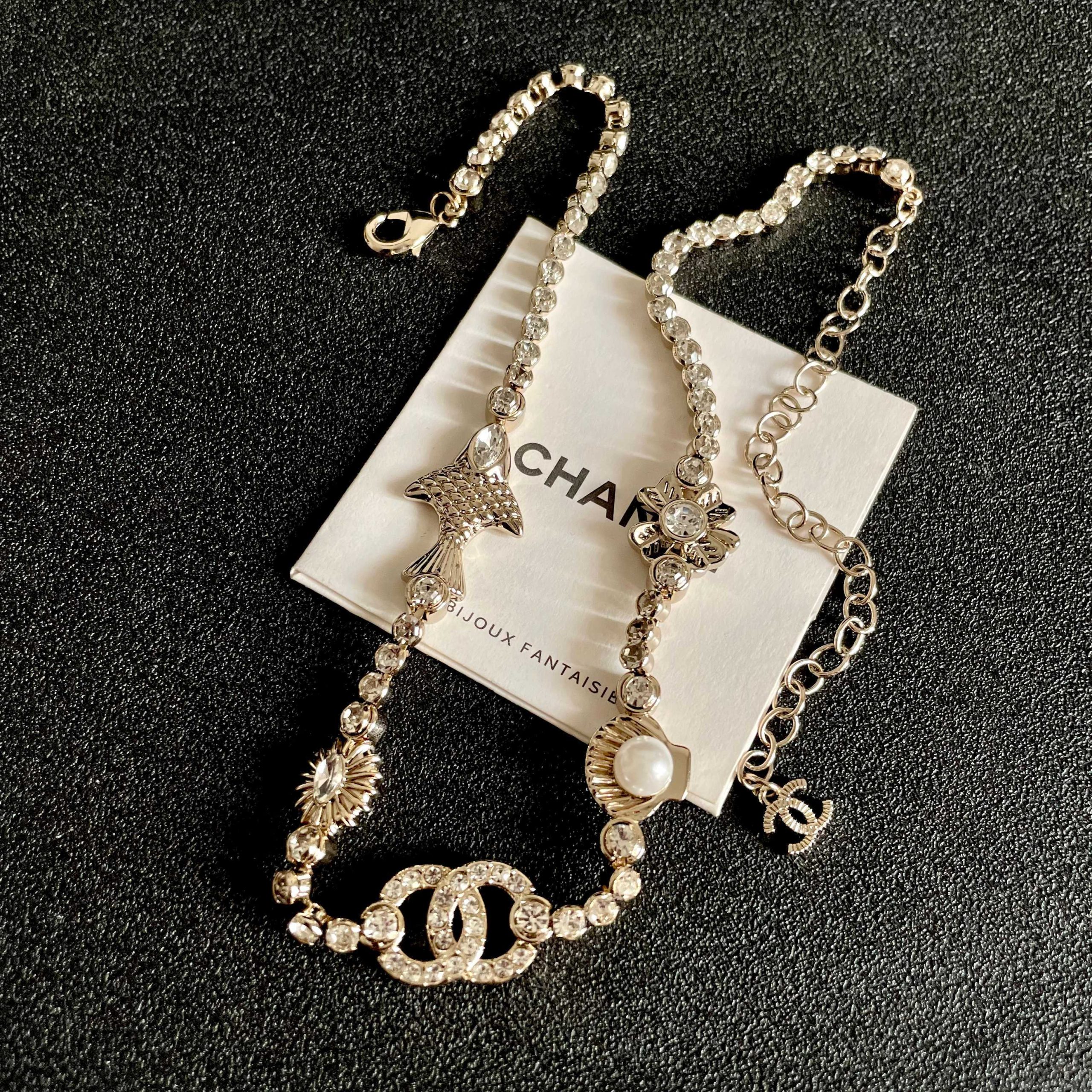 Chanel A貨星星鑲鑽珍珠項鍊 女款輕奢氣質百搭款| 7 Chanel A貨星星鑲鑽珍珠項鍊 女款輕奢氣質百搭款