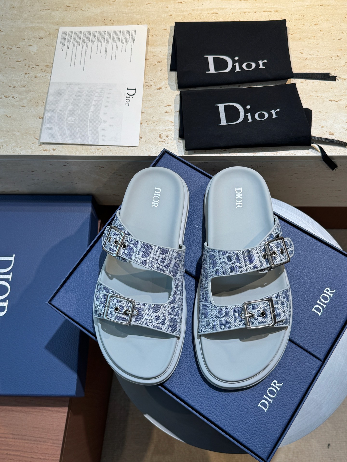 Dior 高仿 男款雙扣拖鞋 Oblique緹花休閒拖鞋 百搭潮流款| 13 Dior 高仿 男款雙扣拖鞋 Oblique緹花休閒拖鞋 百搭潮流款