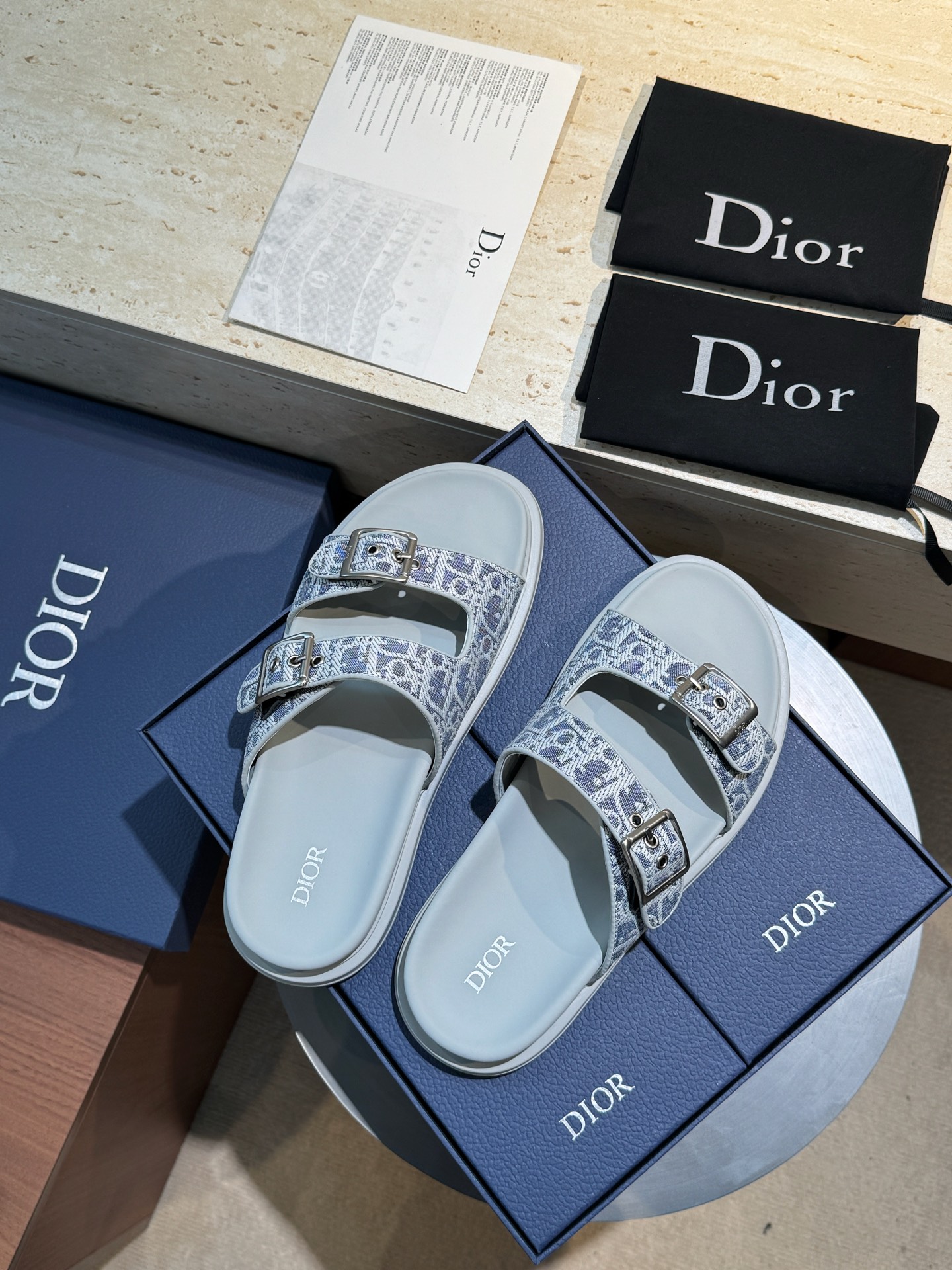 Dior 高仿 男款雙扣拖鞋 Oblique緹花休閒拖鞋 百搭潮流款| 11 Dior 高仿 男款雙扣拖鞋 Oblique緹花休閒拖鞋 百搭潮流款