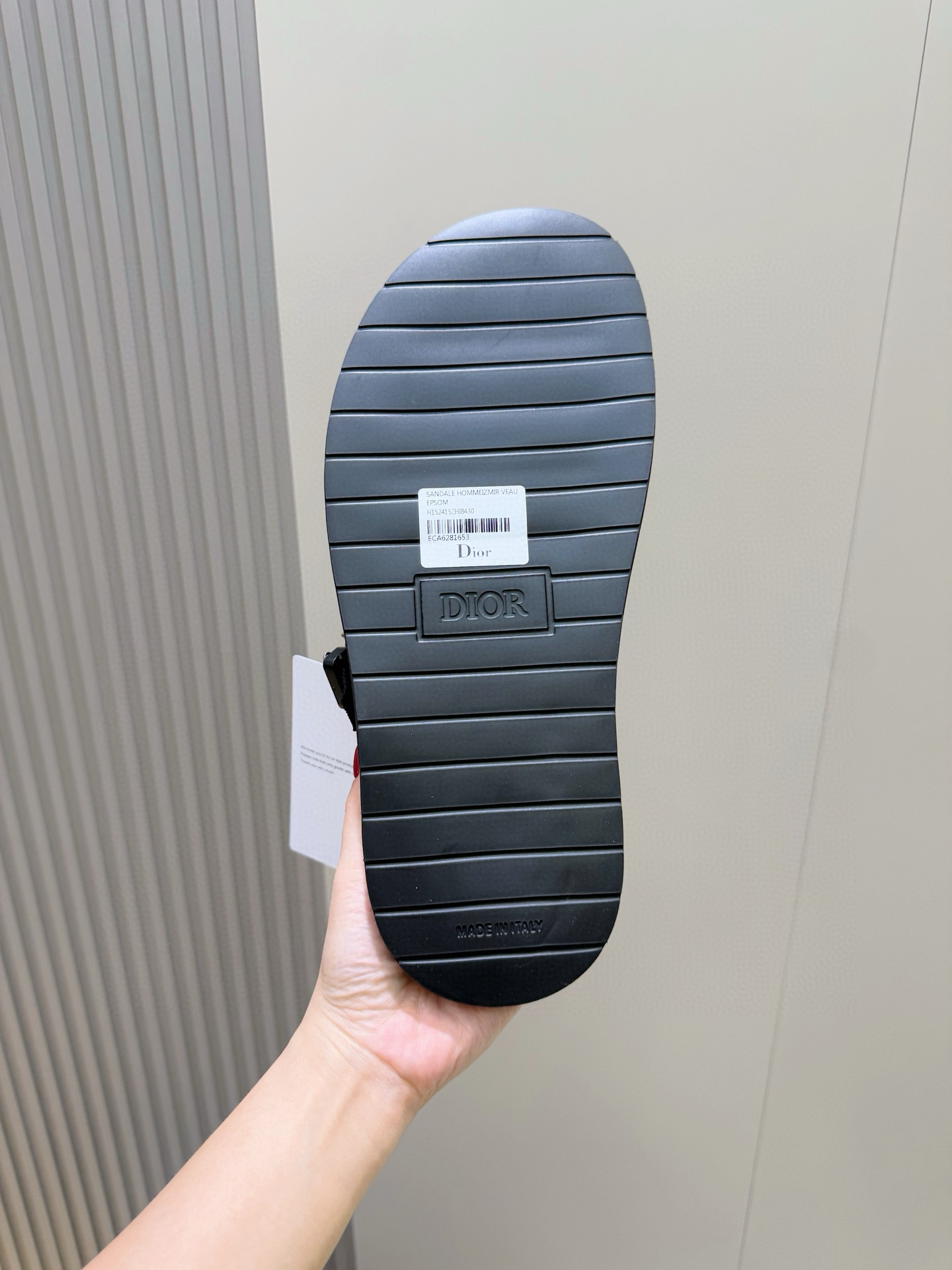 Dior 原單 男款黑色緹花拖鞋 雙帶設計街頭潮流款