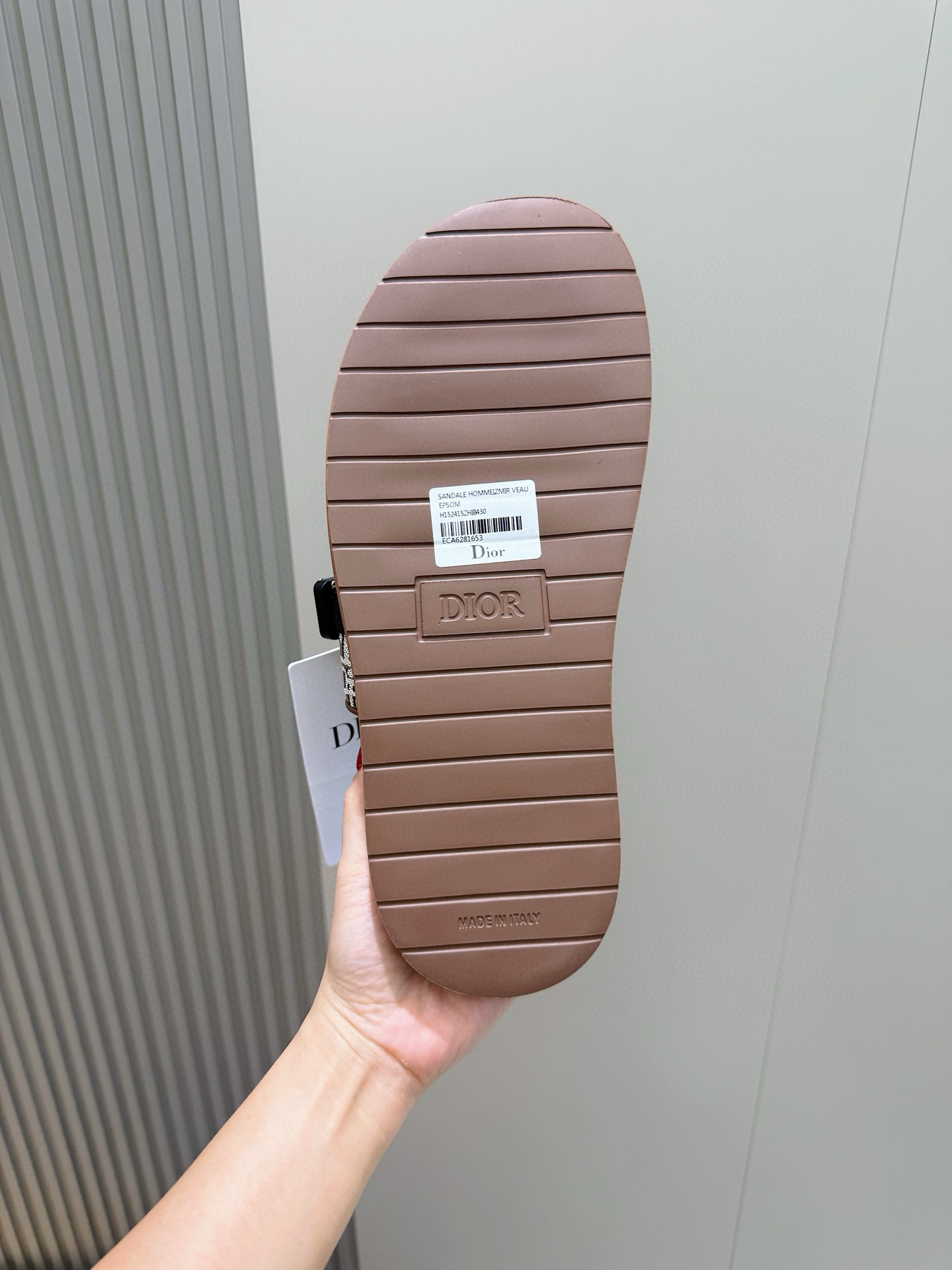 Dior一比一男士老花拼麂皮拖鞋棕色休閒款| 8 Dior一比一男士老花拼麂皮拖鞋棕色休閒款