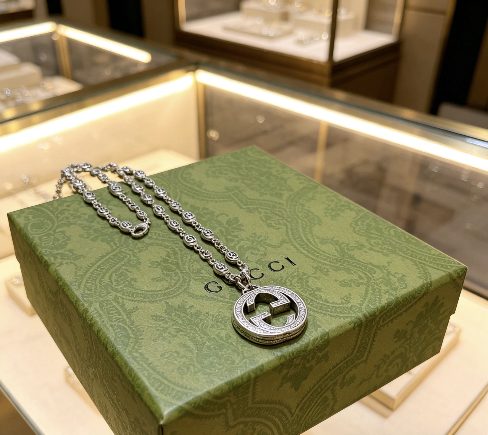 Gucci一比一GG經典圓牌吊墜項鍊 復古雕刻設計高端時尚飾品| 14 Gucci一比一GG經典圓牌吊墜項鍊 復古雕刻設計高端時尚飾品