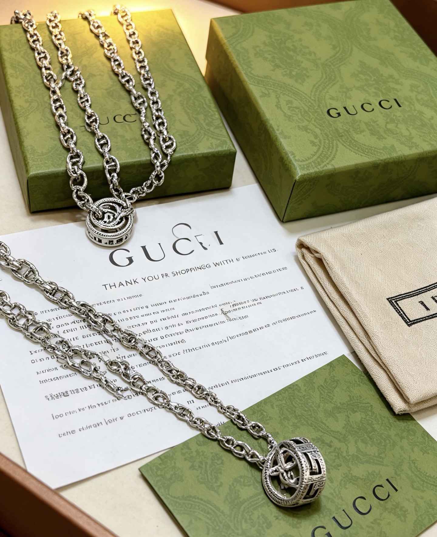 Gucci A貨雙G鏈條項鍊 復古雕刻設計潮流百搭男女款| 8 Gucci A貨雙G鏈條項鍊 復古雕刻設計潮流百搭男女款