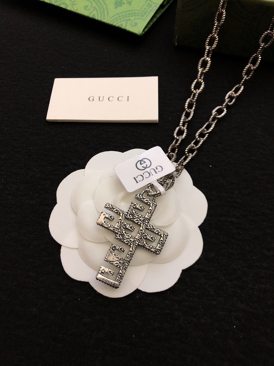 Gucci一比一復古雙鏈鎖扣設計項鍊 潮流百搭個性飾品| 12 Gucci一比一復古雙鏈鎖扣設計項鍊 潮流百搭個性飾品