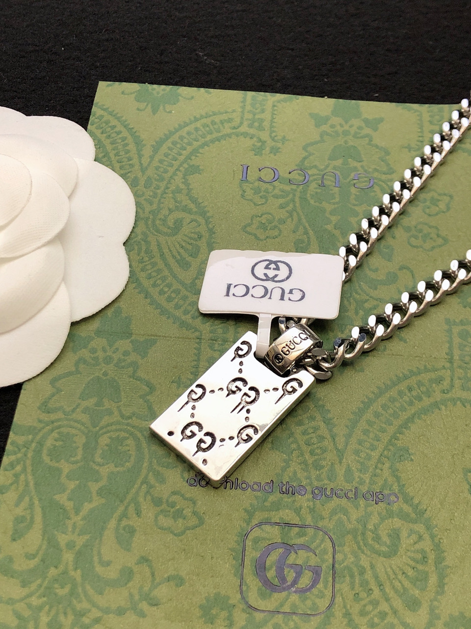 Gucci高仿雙G壓紋吊牌項鍊 高端質感金屬鎖骨鏈百搭款| 9 Gucci高仿雙G壓紋吊牌項鍊 高端質感金屬鎖骨鏈百搭款