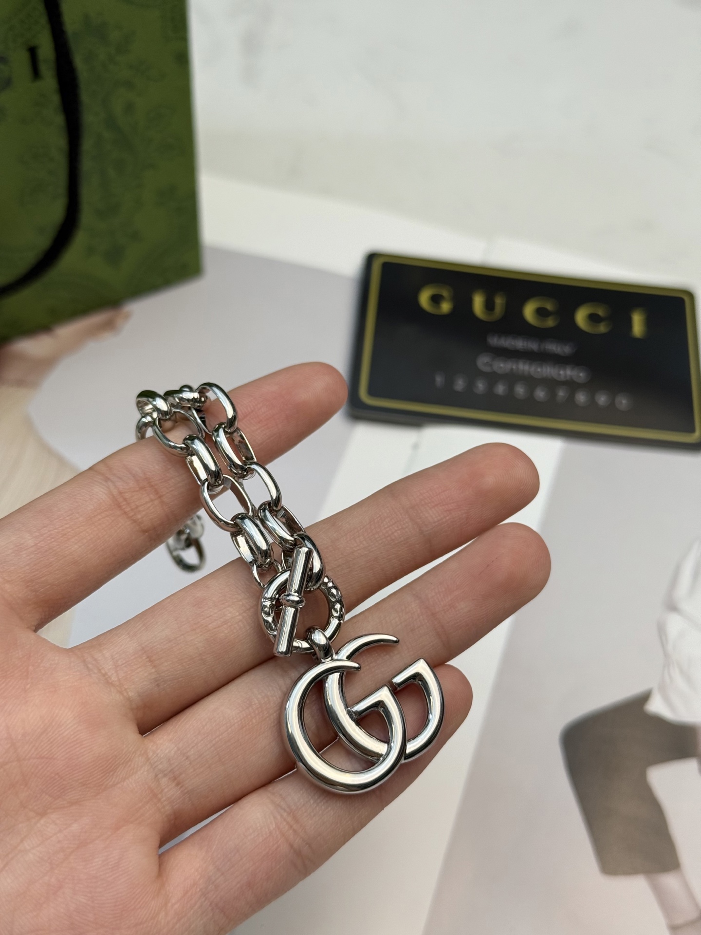 GUCCI 原單雙G金屬手鍊 簡約鏈條設計款| 12 GUCCI 原單雙G金屬手鍊 簡約鏈條設計款
