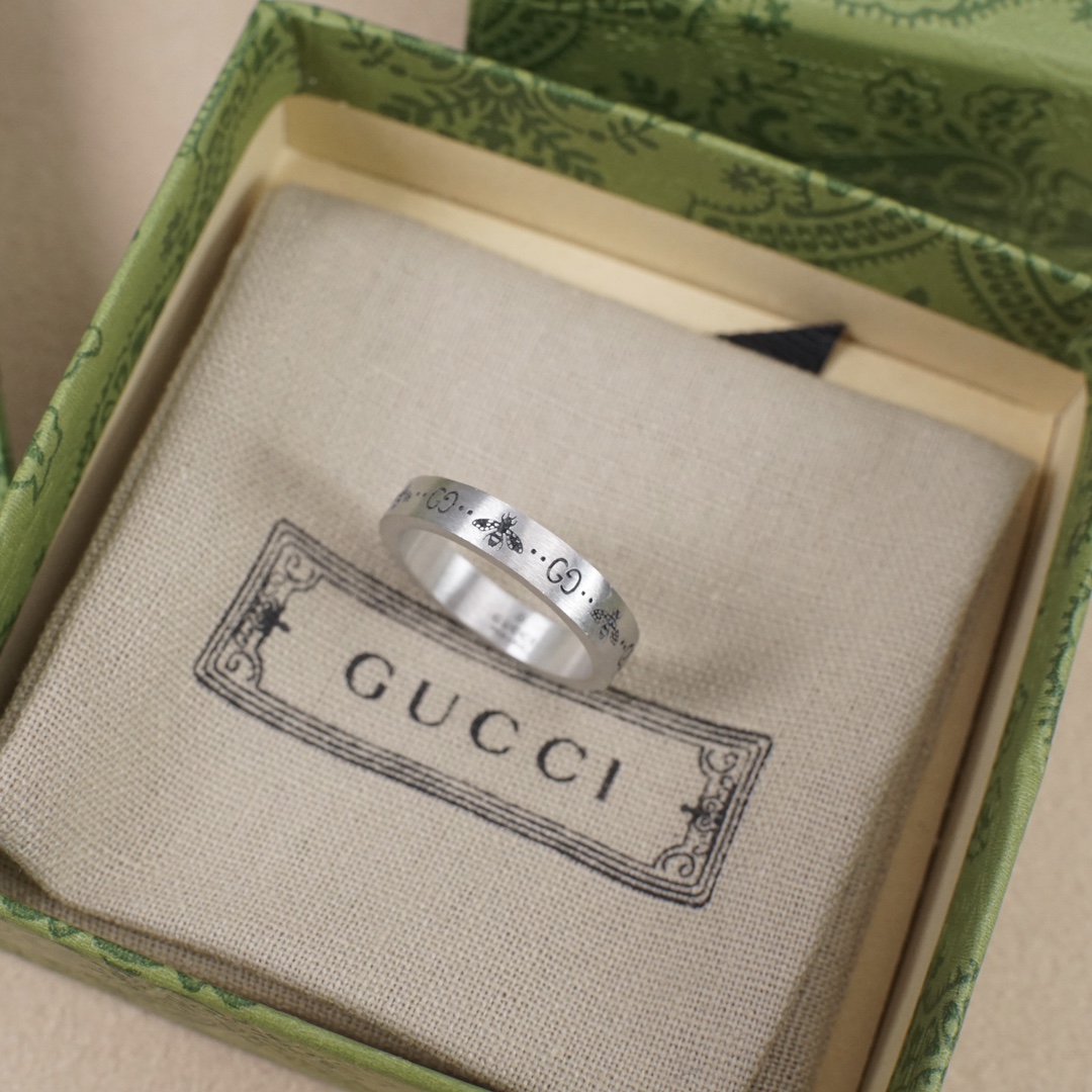 GUCCI 原單蜜蜂雙G對戒 復古雕刻情侶戒指 潮流飾品| 12 GUCCI 原單蜜蜂雙G對戒 復古雕刻情侶戒指 潮流飾品