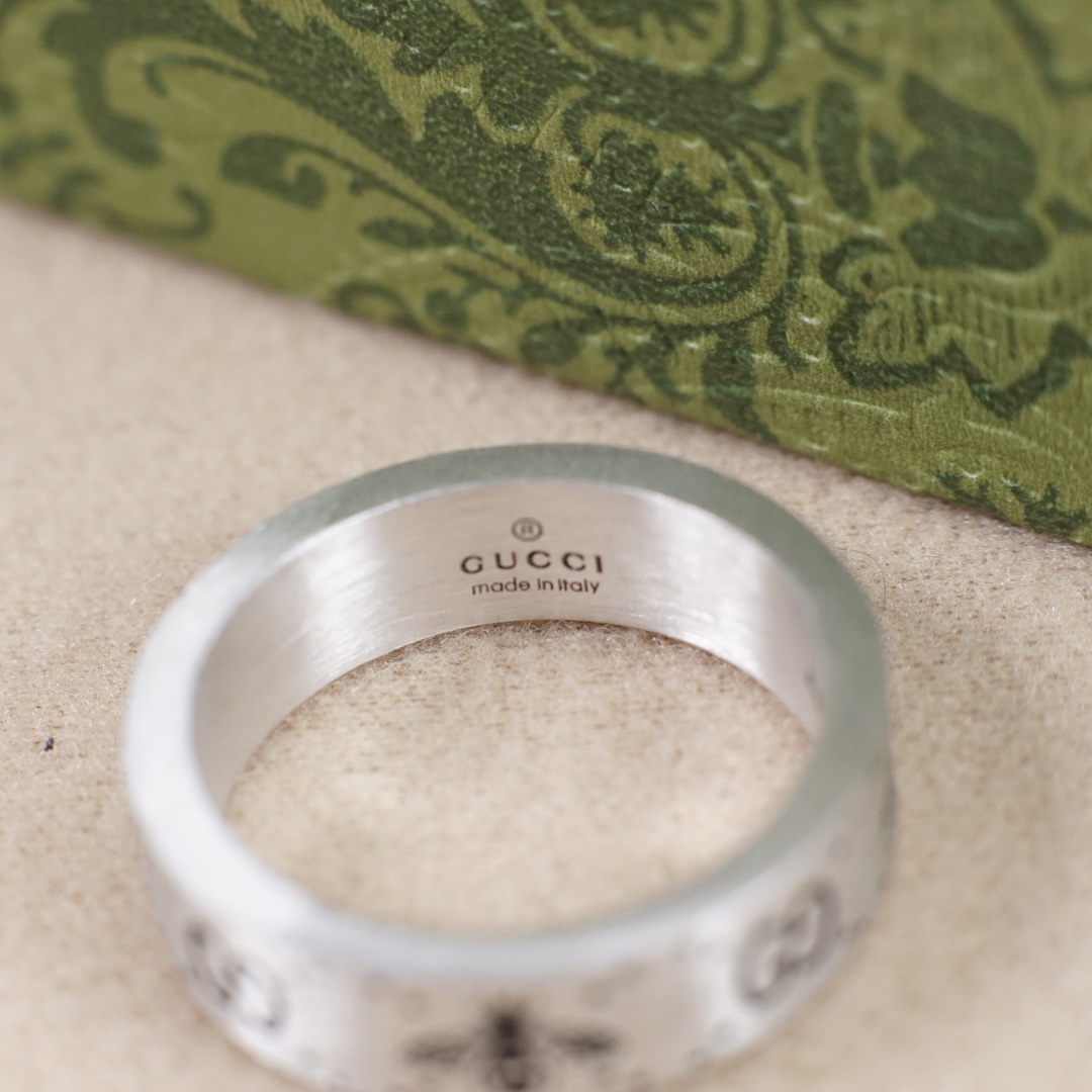 GUCCI 原單蜜蜂雙G對戒 復古雕刻情侶戒指 潮流飾品| 9 GUCCI 原單蜜蜂雙G對戒 復古雕刻情侶戒指 潮流飾品