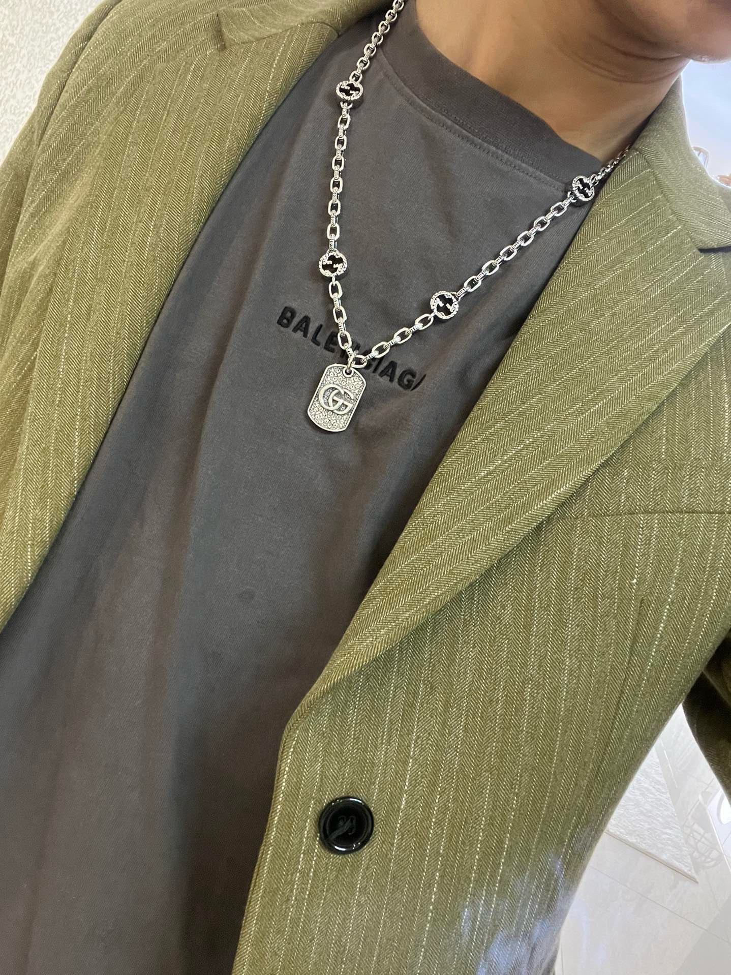 GUCCI 高仿 多元素鏈條項鏈 GG吊牌復古設計 潮流配飾| 13 GUCCI 高仿 多元素鏈條項鏈 GG吊牌復古設計 潮流配飾