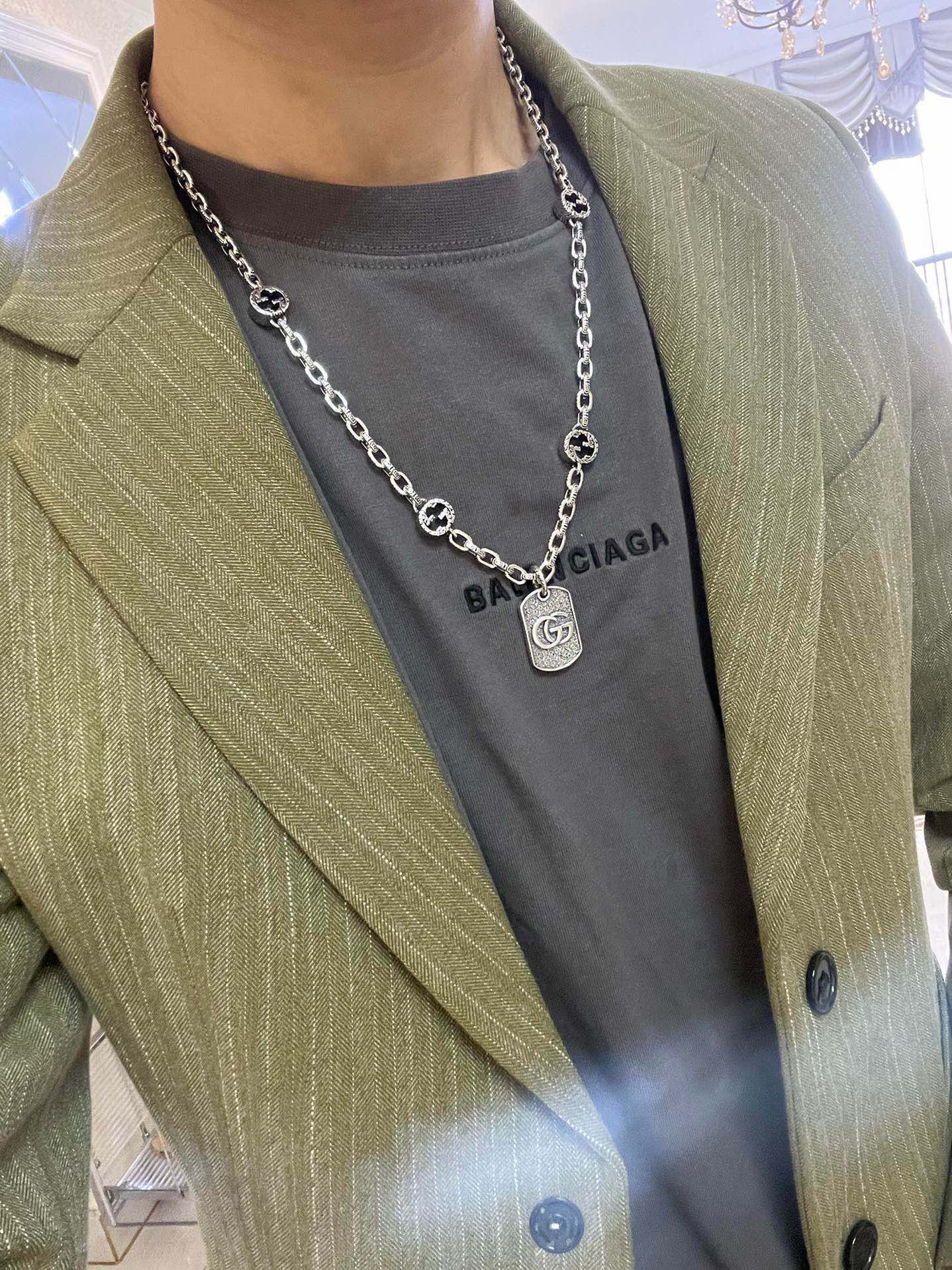 GUCCI 高仿 多元素鏈條項鏈 GG吊牌復古設計 潮流配飾| 12 GUCCI 高仿 多元素鏈條項鏈 GG吊牌復古設計 潮流配飾