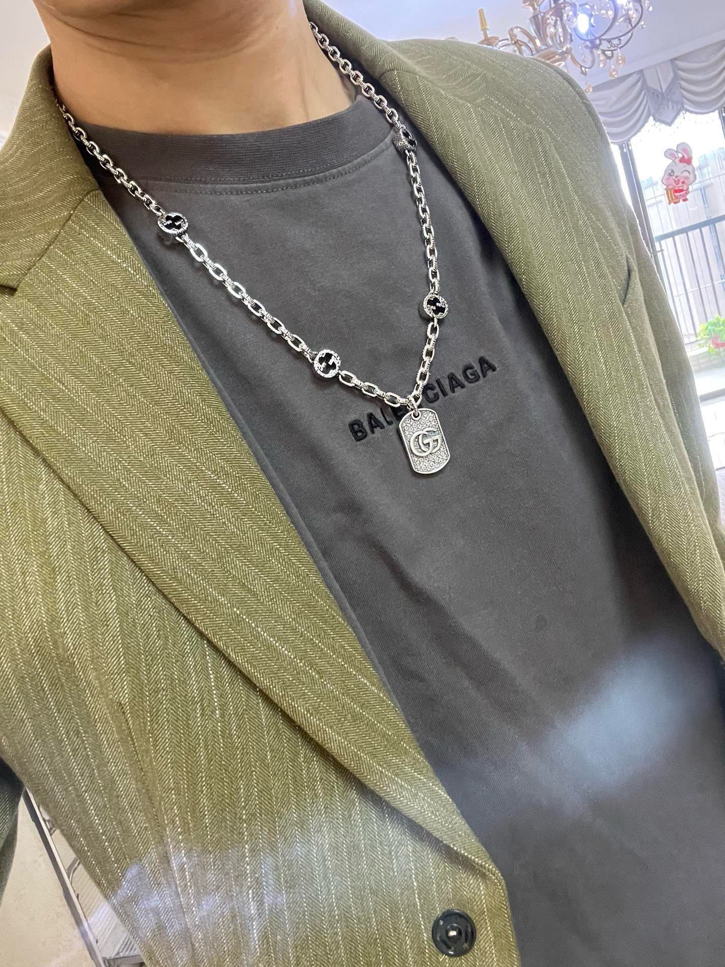 GUCCI 高仿 多元素鏈條項鏈 GG吊牌復古設計 潮流配飾| 9 GUCCI 高仿 多元素鏈條項鏈 GG吊牌復古設計 潮流配飾