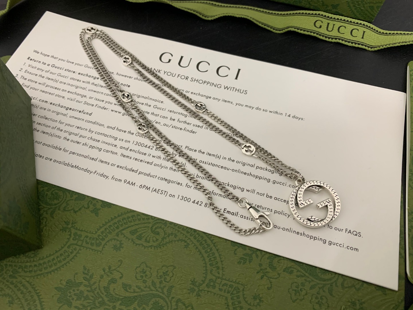 GUCCI一比一雙G細鏈圓環項鍊 簡約時尚款| 12 GUCCI一比一雙G細鏈圓環項鍊 簡約時尚款
