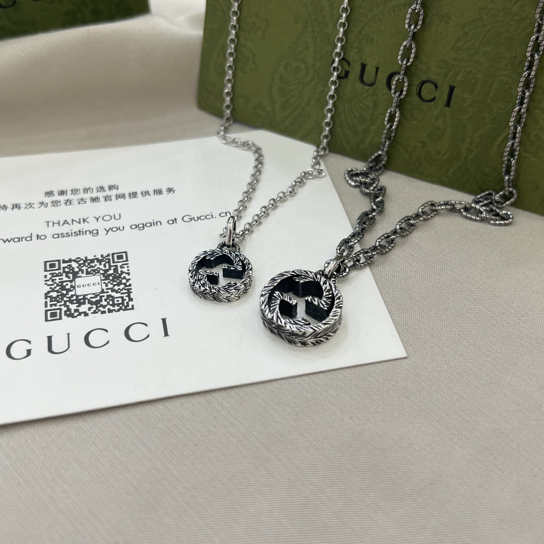 Gucci高仿雙G復古銀飾項鍊 男女同款經典Logo設計| 13 Gucci高仿雙G復古銀飾項鍊 男女同款經典Logo設計