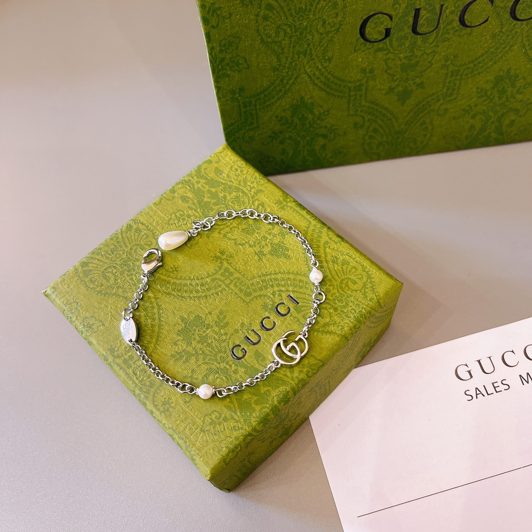 Gucci一比一珍珠雙G手鍊 女款輕奢氣質百搭設計| 11 Gucci一比一珍珠雙G手鍊 女款輕奢氣質百搭設計