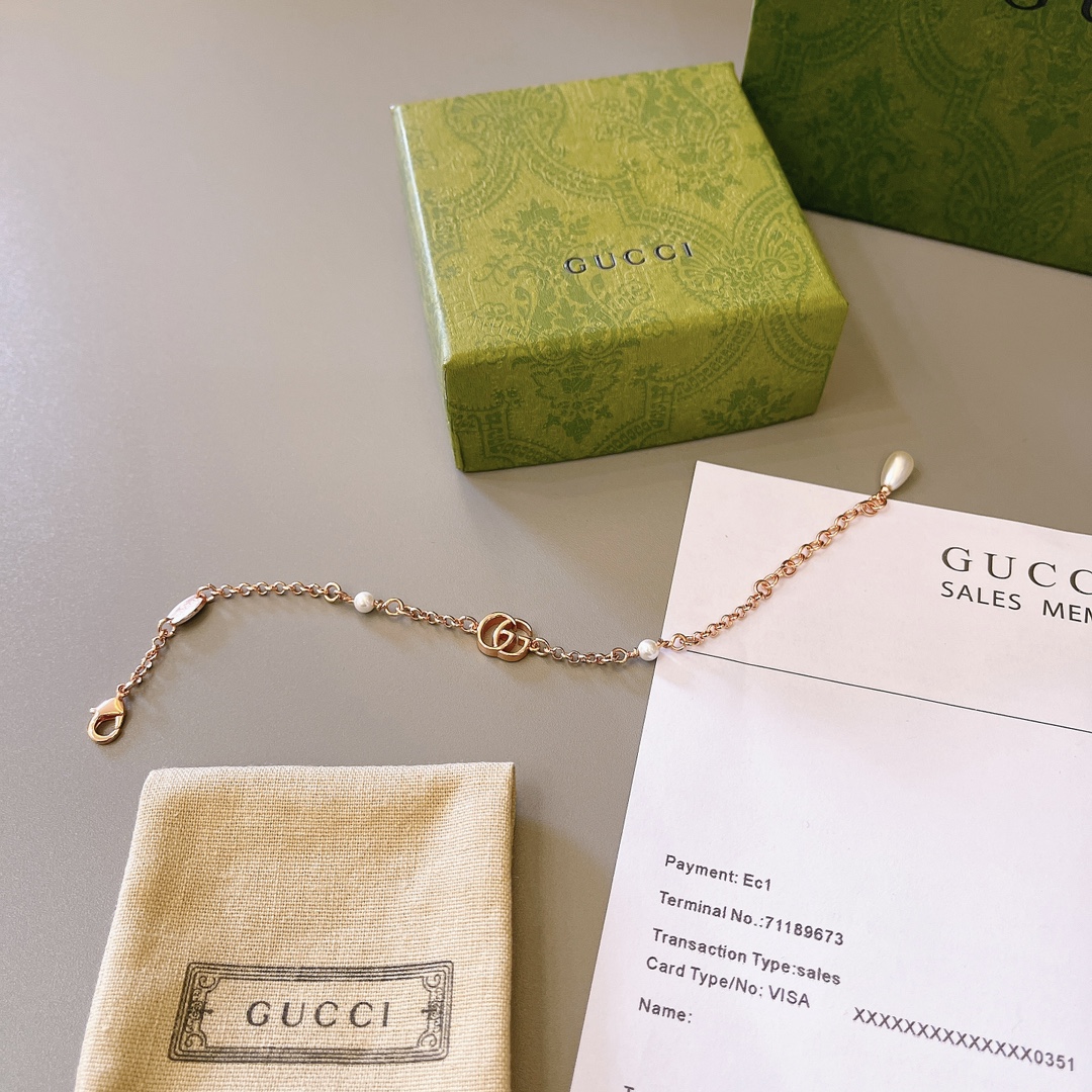 Gucci原單玫瑰金雙G手鍊 女士精緻百搭輕奢款| 13 Gucci原單玫瑰金雙G手鍊 女士精緻百搭輕奢款