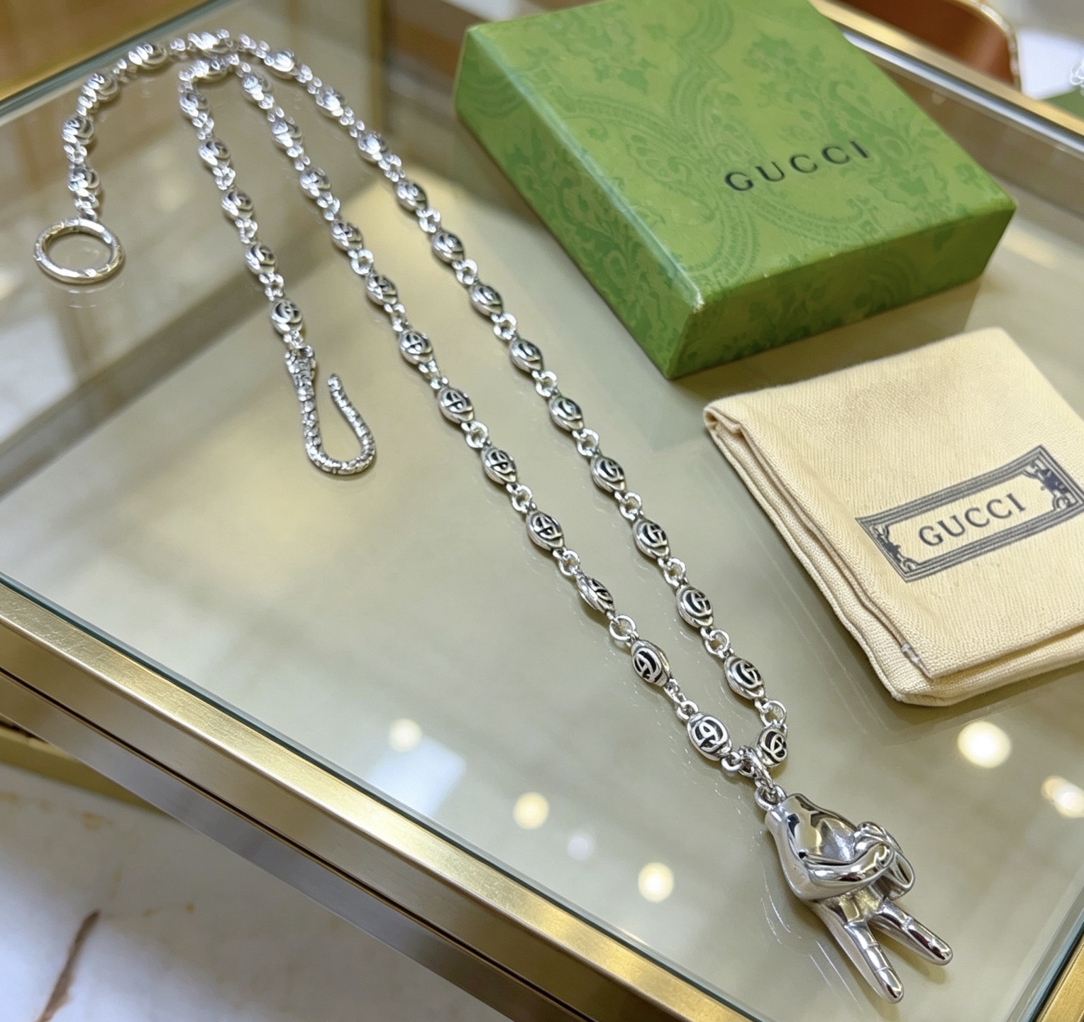 Gucci一比一多圈鏈條吊墜項鍊 個性復古設計款| 11 Gucci一比一多圈鏈條吊墜項鍊 個性復古設計款