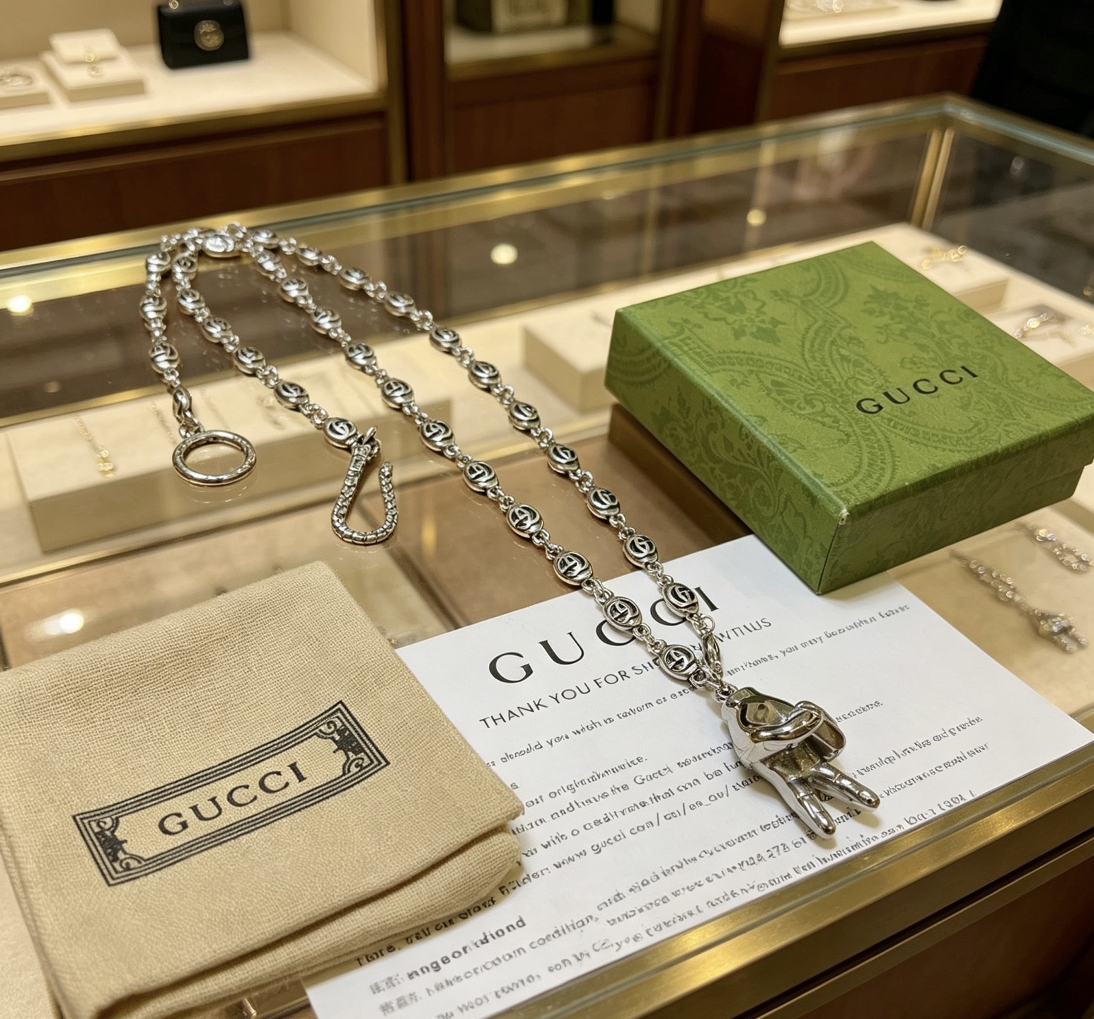 Gucci一比一多圈鏈條吊墜項鍊 個性復古設計款| 10 Gucci一比一多圈鏈條吊墜項鍊 個性復古設計款