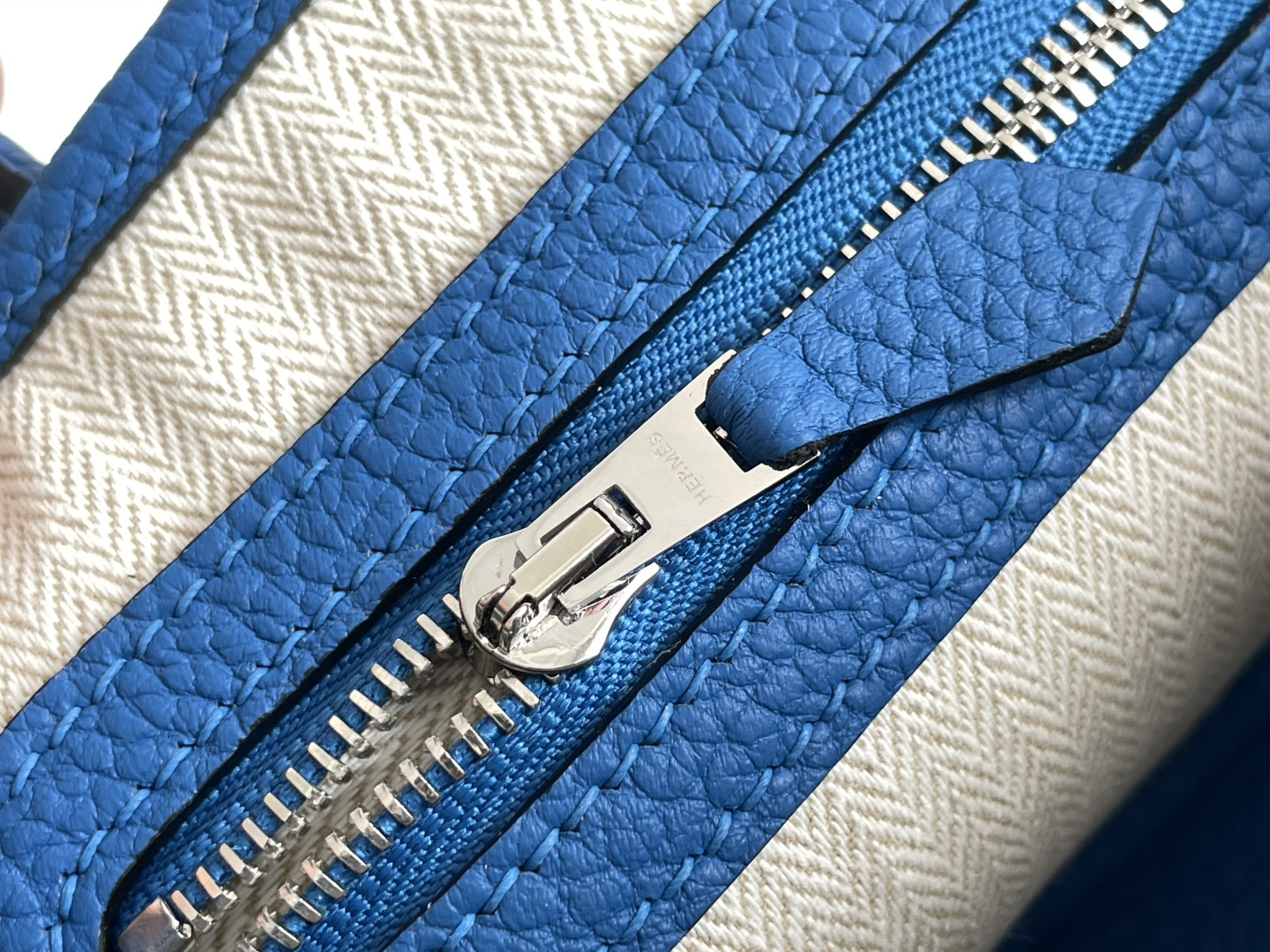 高仿Hermes Garden Party托特包 高端復刻牛皮款 寶藍色禮盒版| 7 高仿Hermes Garden Party托特包 高端復刻牛皮款 寶藍色禮盒版