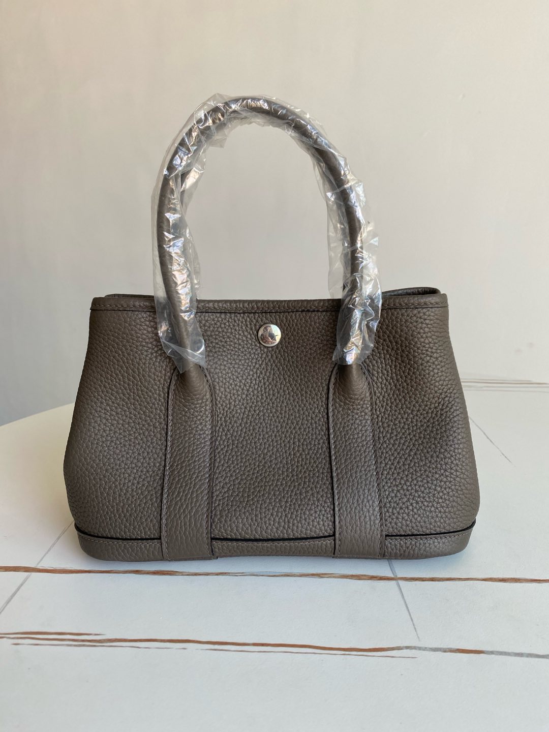 Hermes A貨Garden Party托特包 灰色牛皮手提包 高仿精品| 13 Hermes A貨Garden Party托特包 灰色牛皮手提包 高仿精品