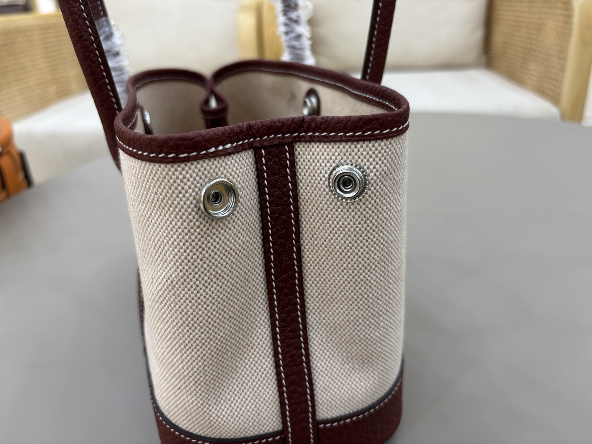 Hermès 高仿 女款 Garden Party 托特包 帆布拼皮 百搭通勤風| 10 Hermès 高仿 女款 Garden Party 托特包 帆布拼皮 百搭通勤風