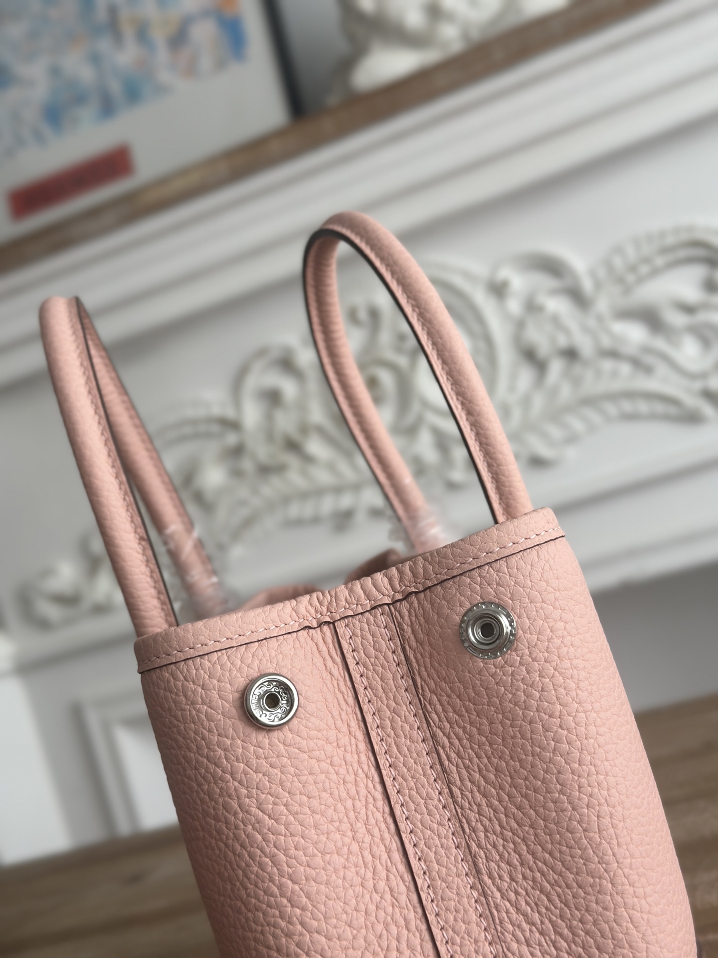 Hermès 高仿 女款 Garden Party 手提包 粉色荔枝紋 輕奢甜美風| 11 Hermès 高仿 女款 Garden Party 手提包 粉色荔枝紋 輕奢甜美風