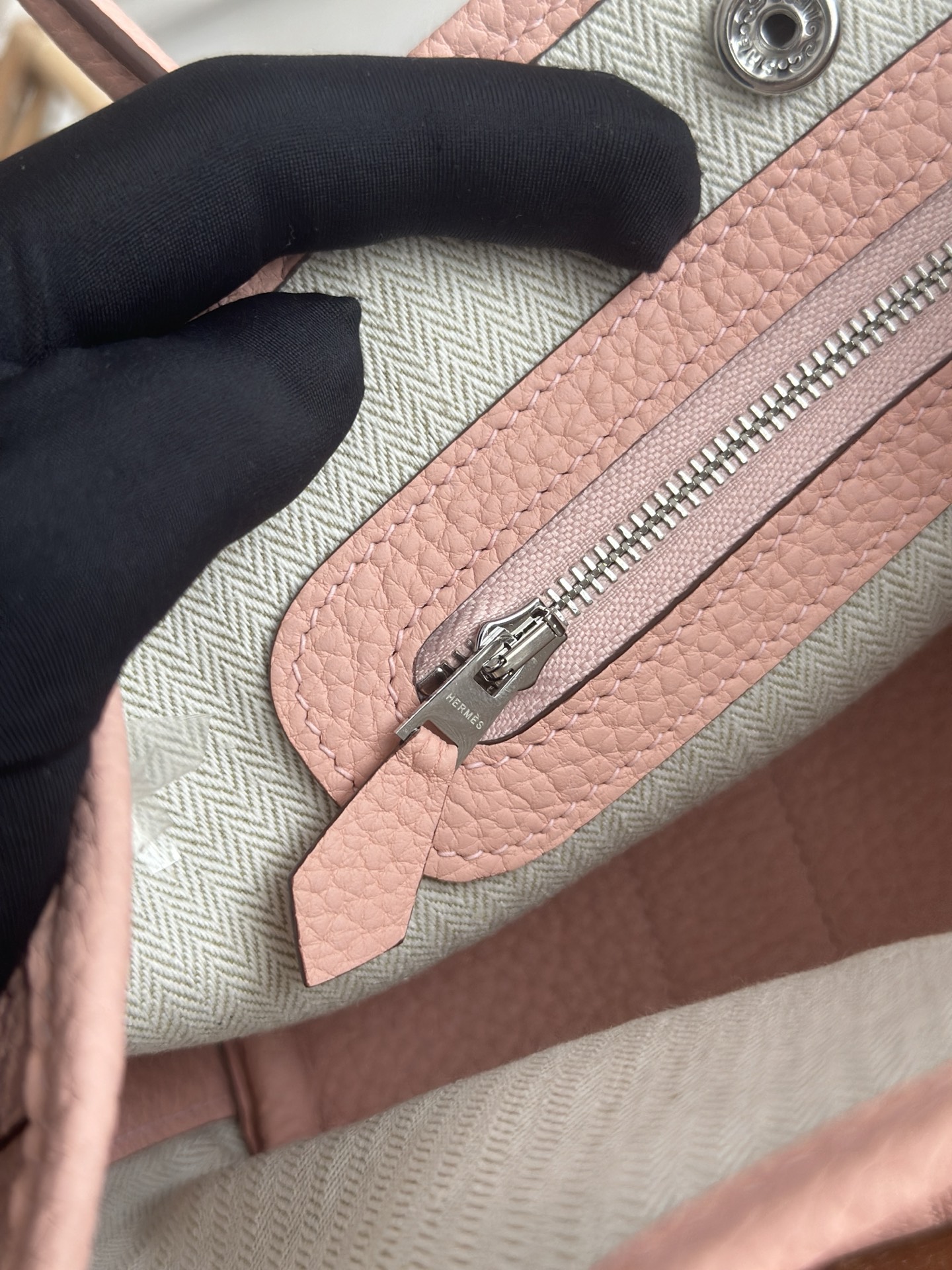 Hermès 高仿 女款 Garden Party 手提包 粉色荔枝紋 輕奢甜美風| 8 Hermès 高仿 女款 Garden Party 手提包 粉色荔枝紋 輕奢甜美風