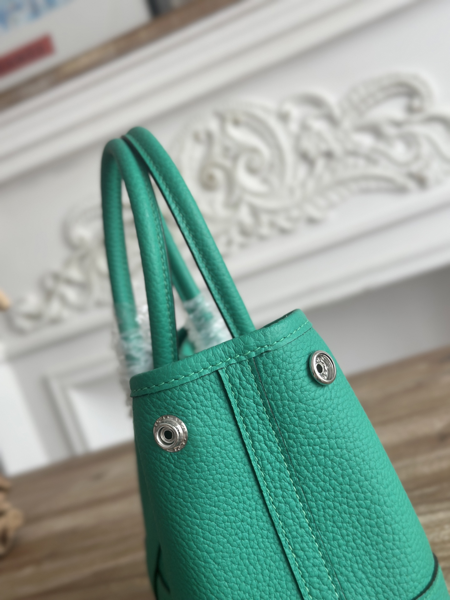 Hermès 原單 女款 Garden Party 手提包 綠色荔枝紋 亮眼時尚款| 11 Hermès 原單 女款 Garden Party 手提包 綠色荔枝紋 亮眼時尚款