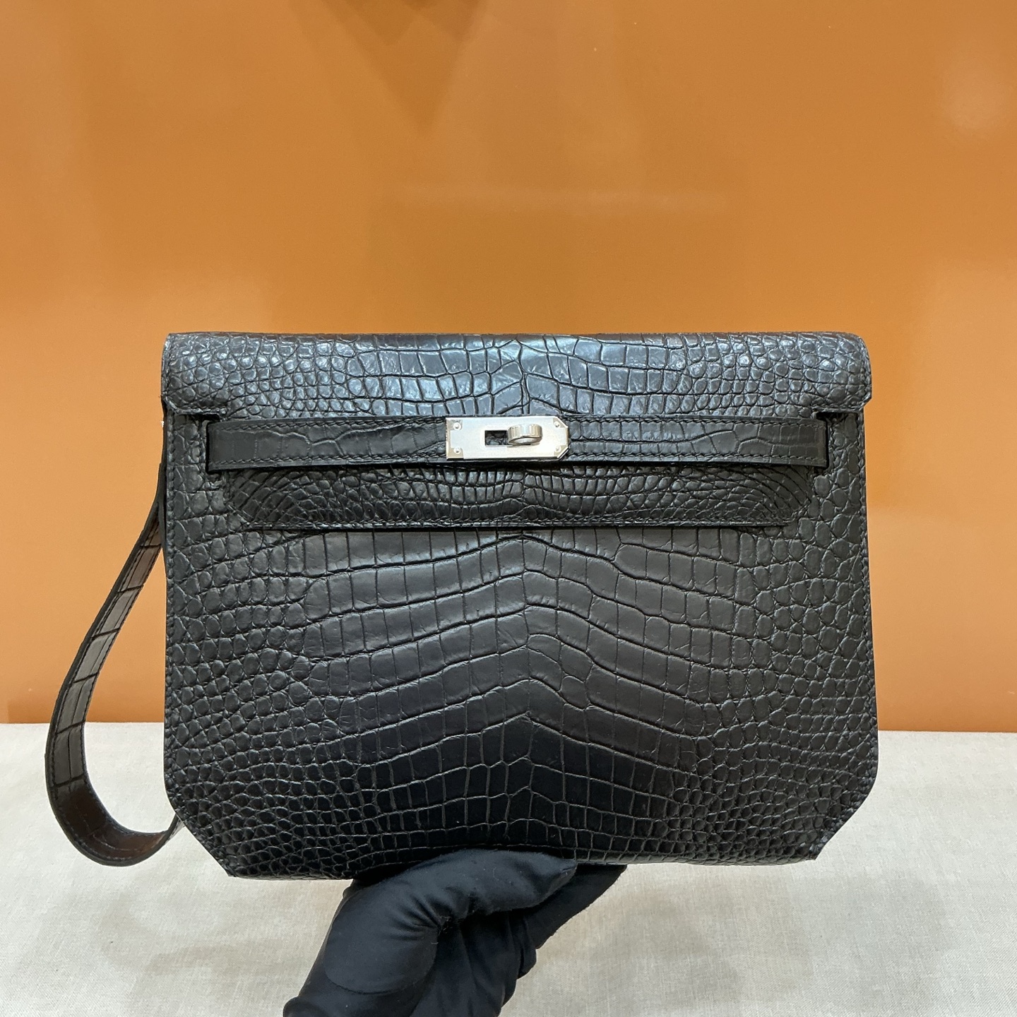 Hermès 原單 鱷魚紋手拿包 男士大容量商務手包精品款| 9 Hermès 原單 鱷魚紋手拿包 男士大容量商務手包精品款