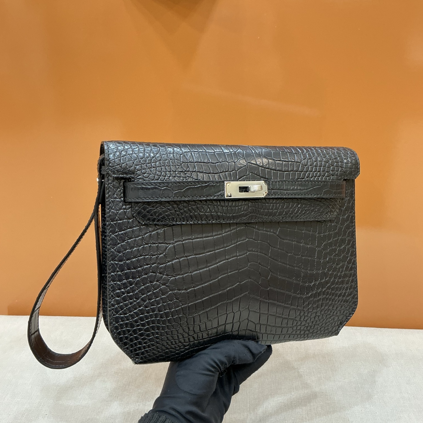 Hermès 原單 鱷魚紋手拿包 男士大容量商務手包精品款| 7 Hermès 原單 鱷魚紋手拿包 男士大容量商務手包精品款