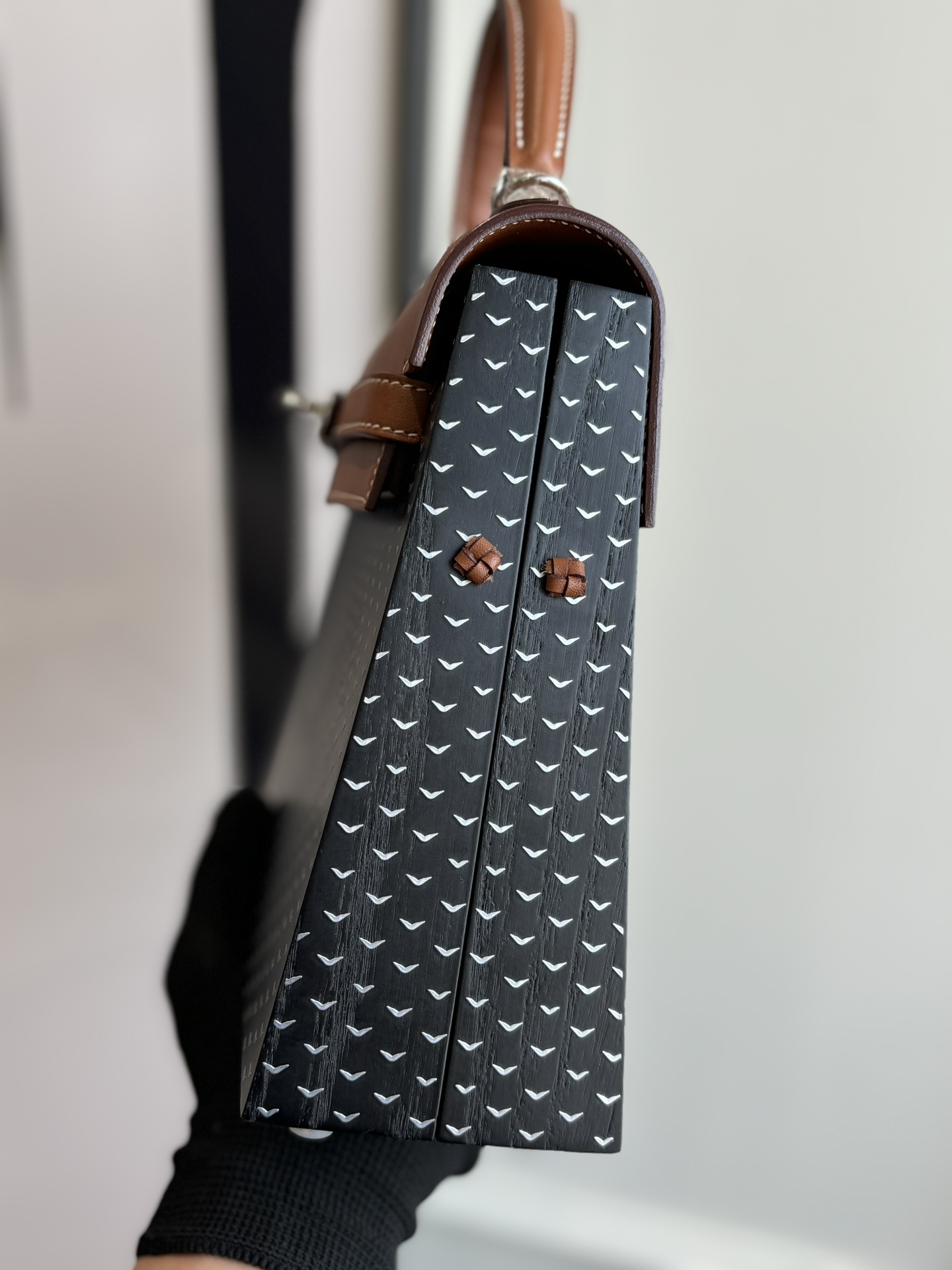 Hermès 一比一 Kelly 拼接帆布手提包 個性設計精品女包| 14 Hermès 一比一 Kelly 拼接帆布手提包 個性設計精品女包