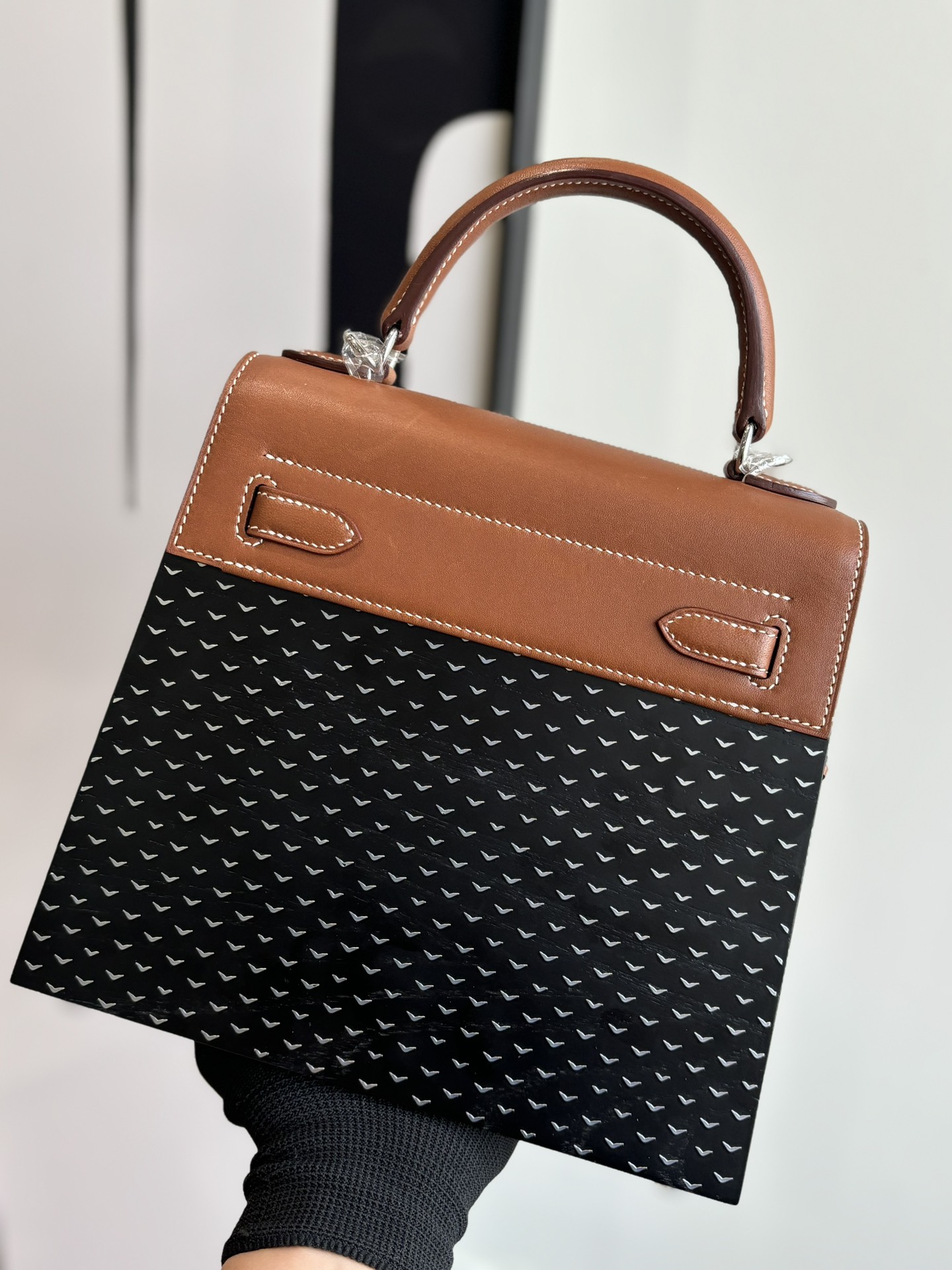 Hermès 一比一 Kelly 拼接帆布手提包 個性設計精品女包| 13 Hermès 一比一 Kelly 拼接帆布手提包 個性設計精品女包