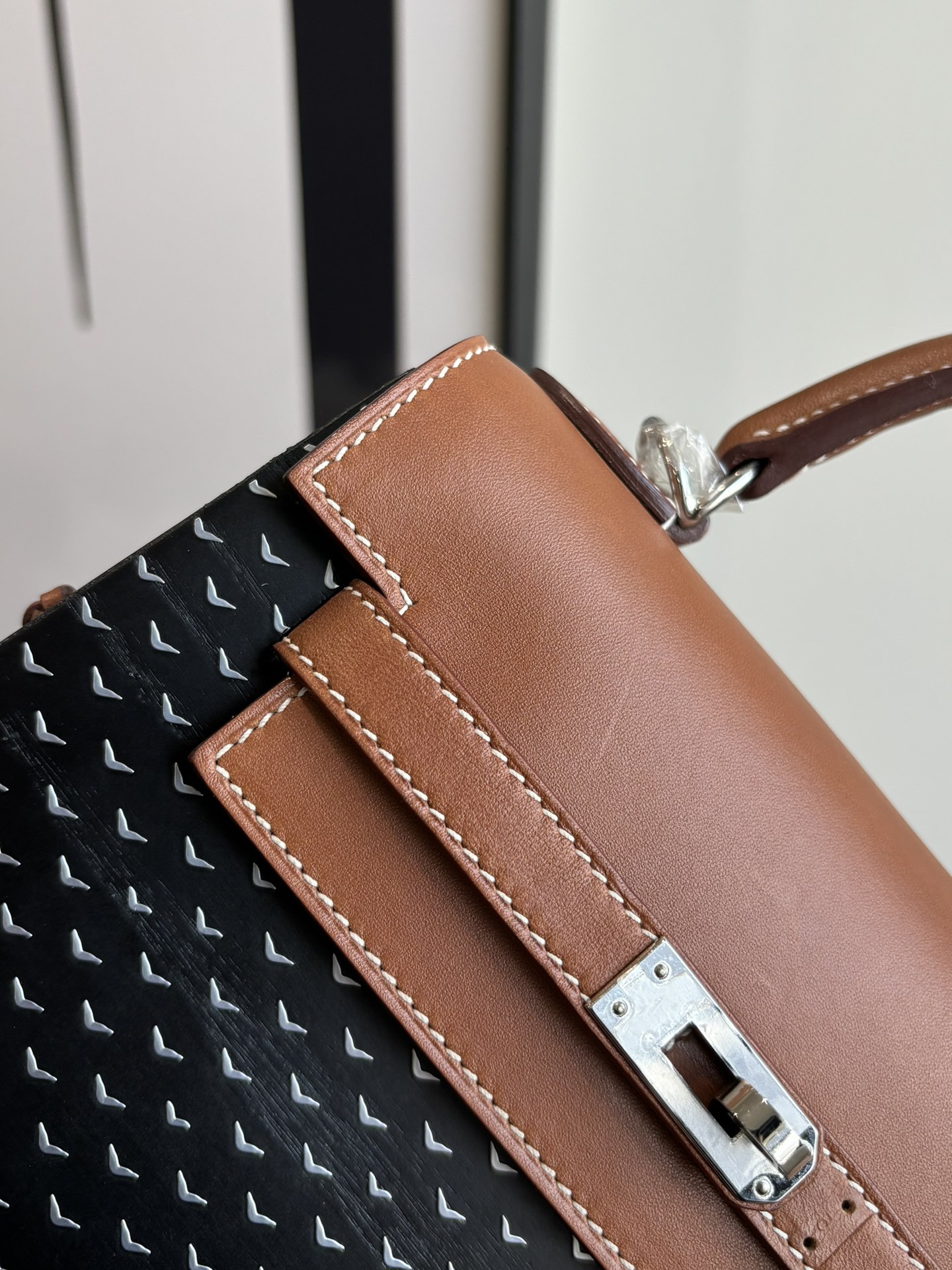 Hermès 一比一 Kelly 拼接帆布手提包 個性設計精品女包| 11 Hermès 一比一 Kelly 拼接帆布手提包 個性設計精品女包
