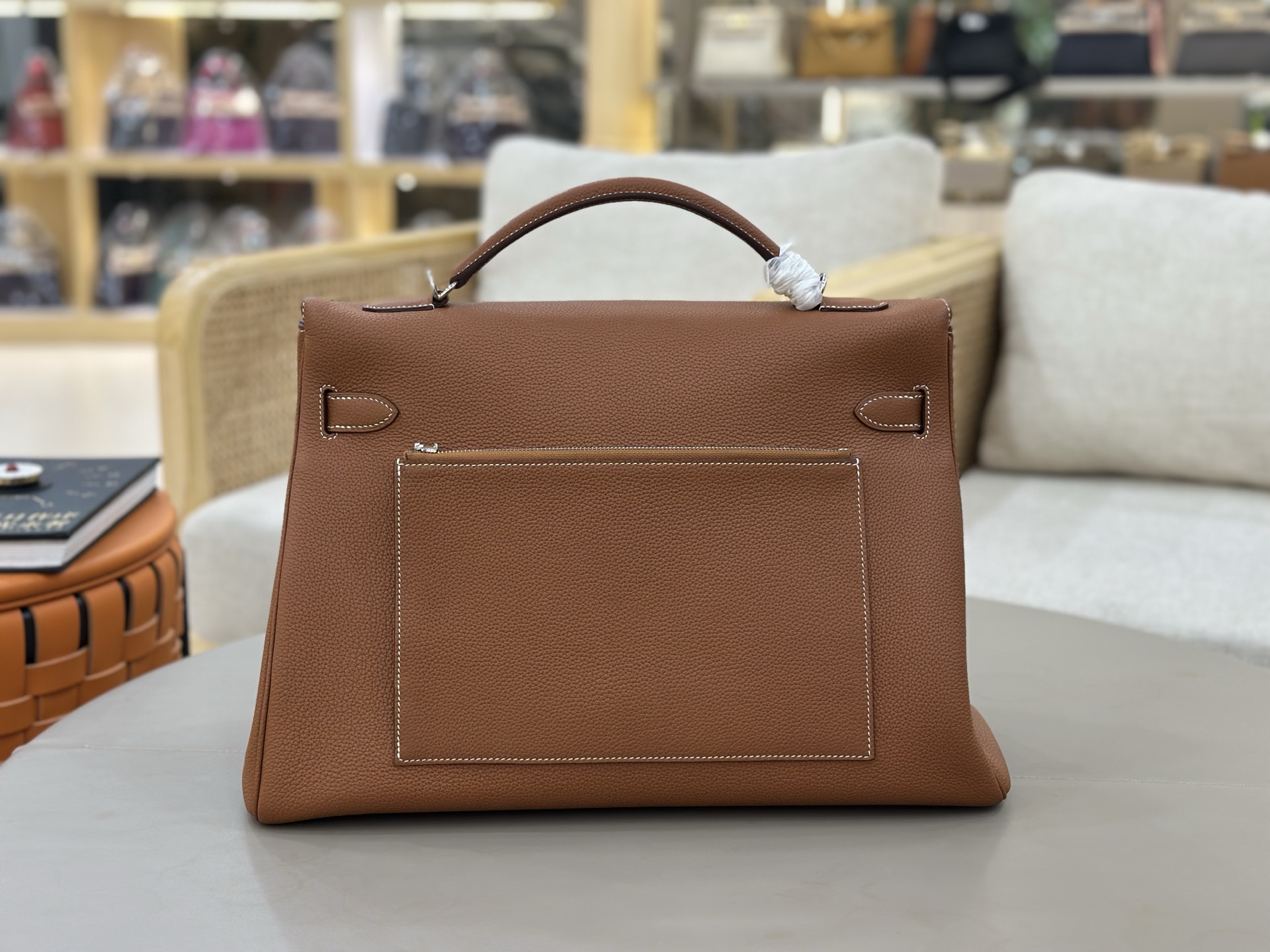 Hermès A貨 Kelly 棕色荔枝紋手提包 大容量通勤精品女包| 14 Hermès A貨 Kelly 棕色荔枝紋手提包 大容量通勤精品女包