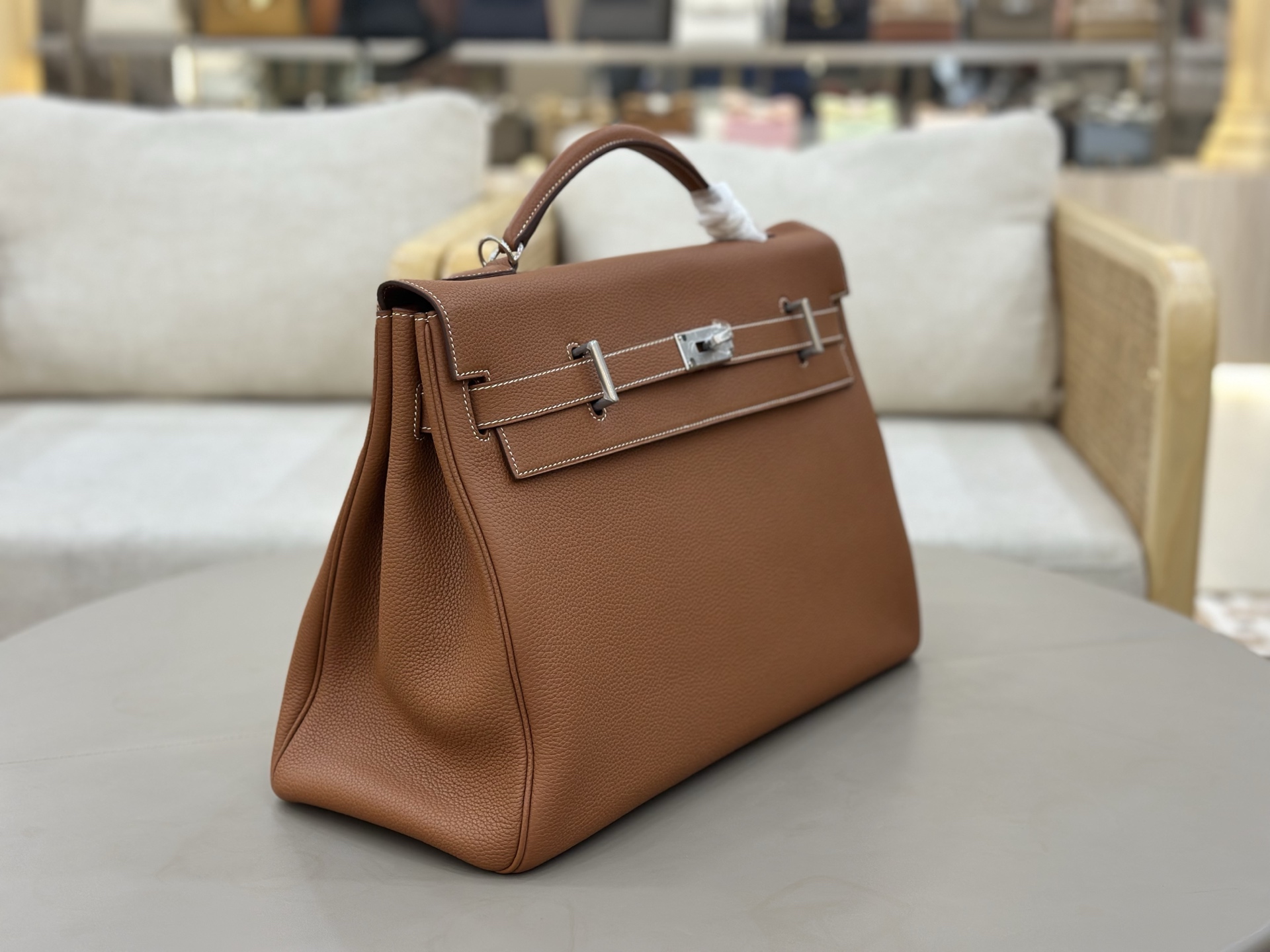 Hermès A貨 Kelly 棕色荔枝紋手提包 大容量通勤精品女包| 13 Hermès A貨 Kelly 棕色荔枝紋手提包 大容量通勤精品女包