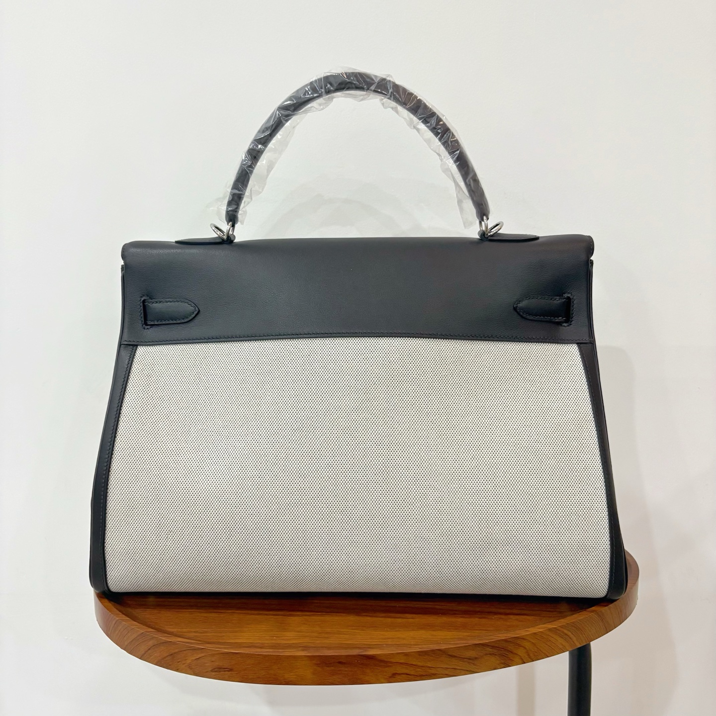 Hermès 高仿 Kelly 40 黑色拼接帆布手提包 大容量百搭商務精品包| 13 Hermès 高仿 Kelly 40 黑色拼接帆布手提包 大容量百搭商務精品包