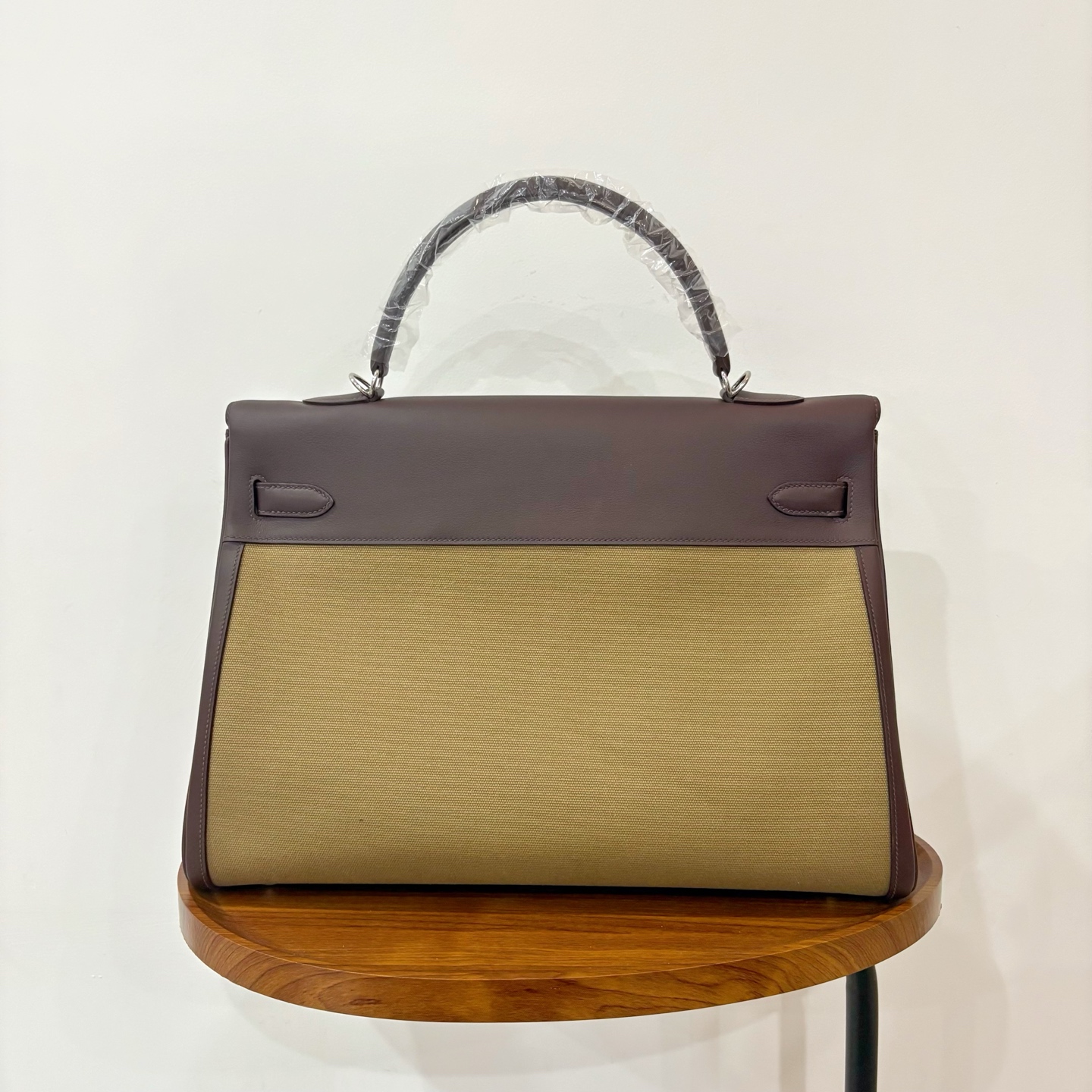 Hermès 高仿 Kelly 40 酒紫色拼接帆布手提包 高質感大容量精品包| 13 Hermès 高仿 Kelly 40 酒紫色拼接帆布手提包 高質感大容量精品包