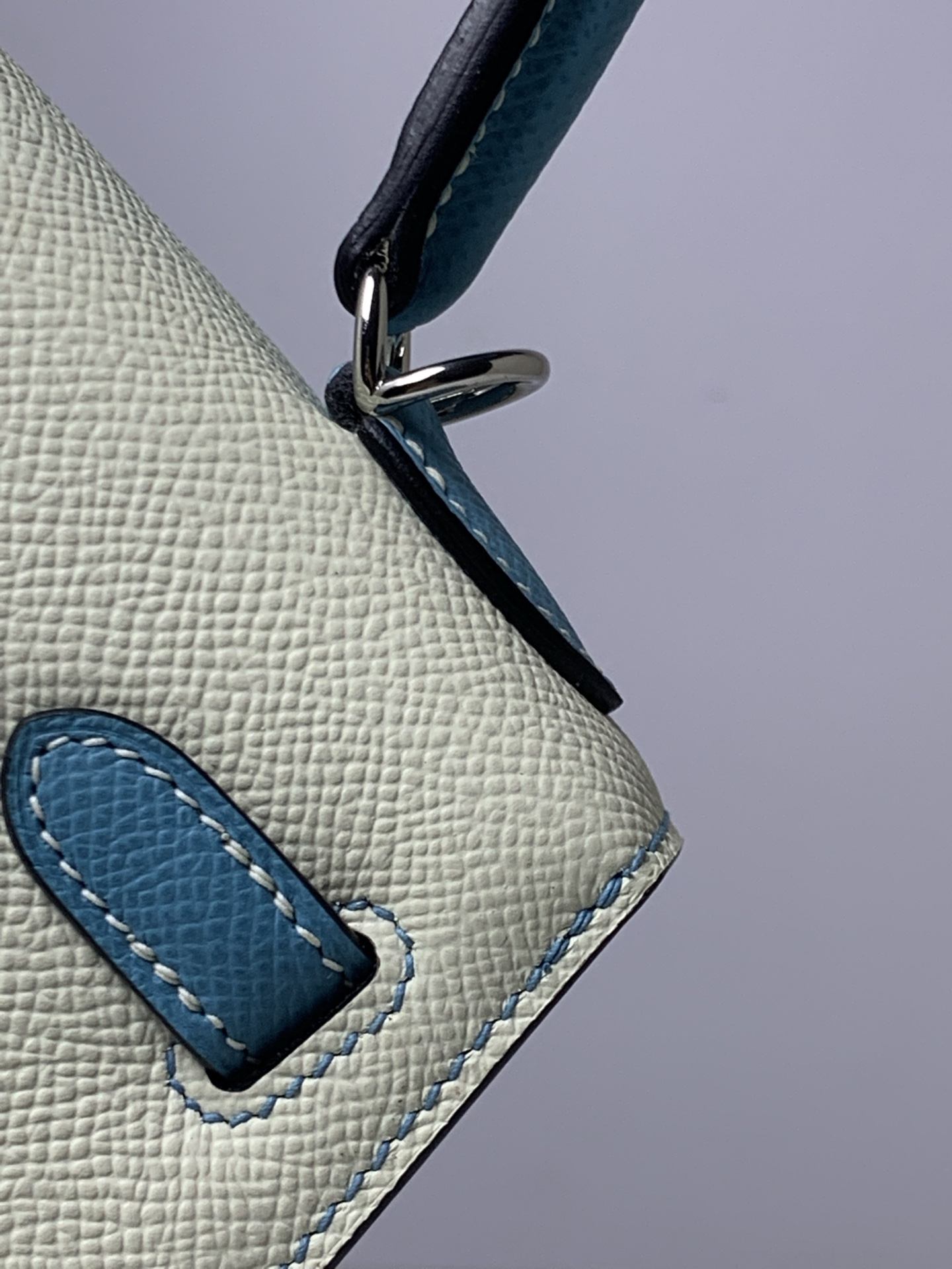 原單 Hermes Kelly 25 蓝拼米白手提包 高級質感百搭女包| 11 原單 Hermes Kelly 25 蓝拼米白手提包 高級質感百搭女包