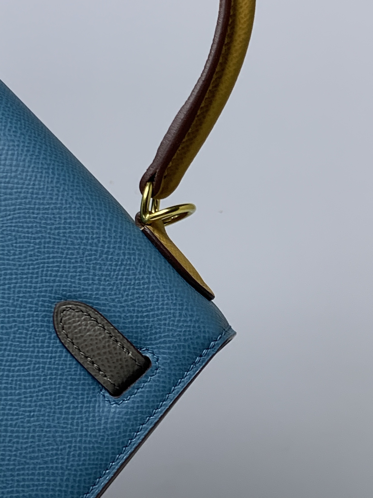 Hermès 原單 Kelly 28 藍色拼接手提包 清新撞色高級精品女包| 11 Hermès 原單 Kelly 28 藍色拼接手提包 清新撞色高級精品女包