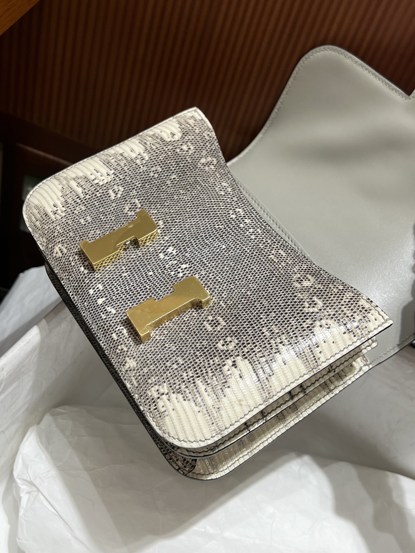 Hermes 高仿 女款 Constance 米灰色斜背包 氣質甜美小方包| 11 Hermes 高仿 女款 Constance 米灰色斜背包 氣質甜美小方包