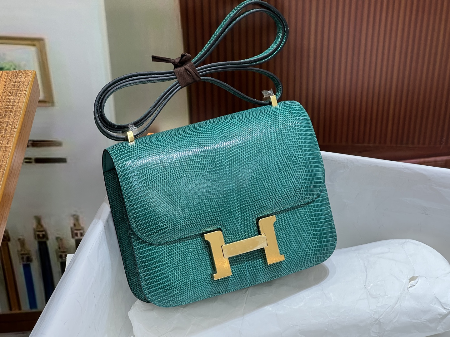 Hermes 高仿 女款 Constance 绿色斜背包 氣質甜美小方包| 14 Hermes 高仿 女款 Constance 绿色斜背包 氣質甜美小方包