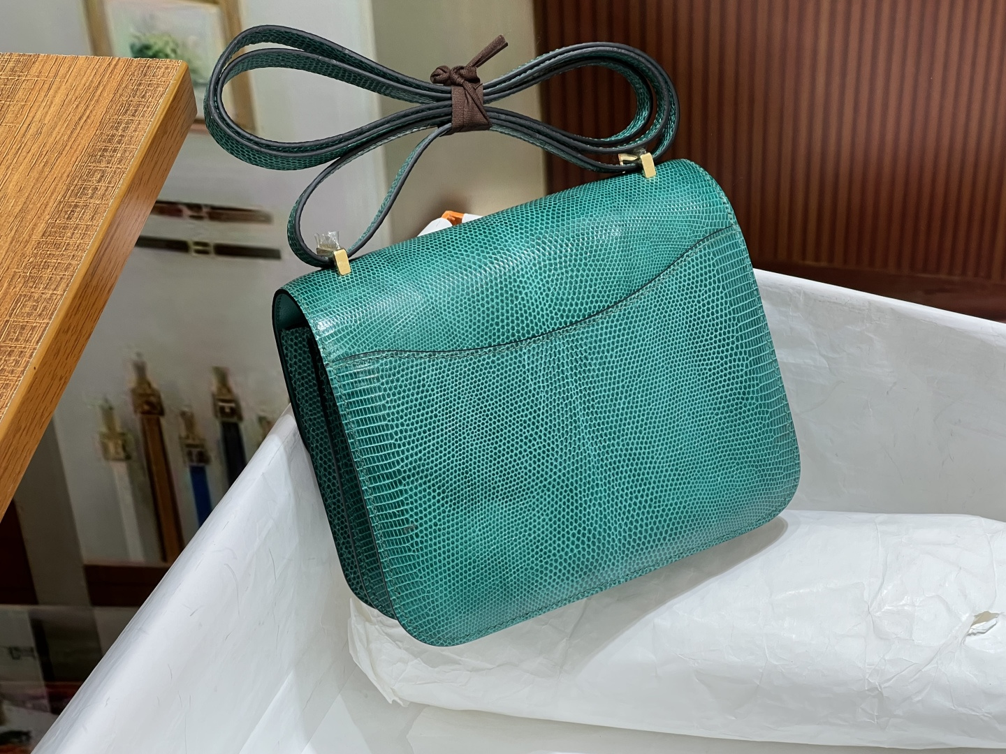 Hermes 高仿 女款 Constance 绿色斜背包 氣質甜美小方包| 12 Hermes 高仿 女款 Constance 绿色斜背包 氣質甜美小方包