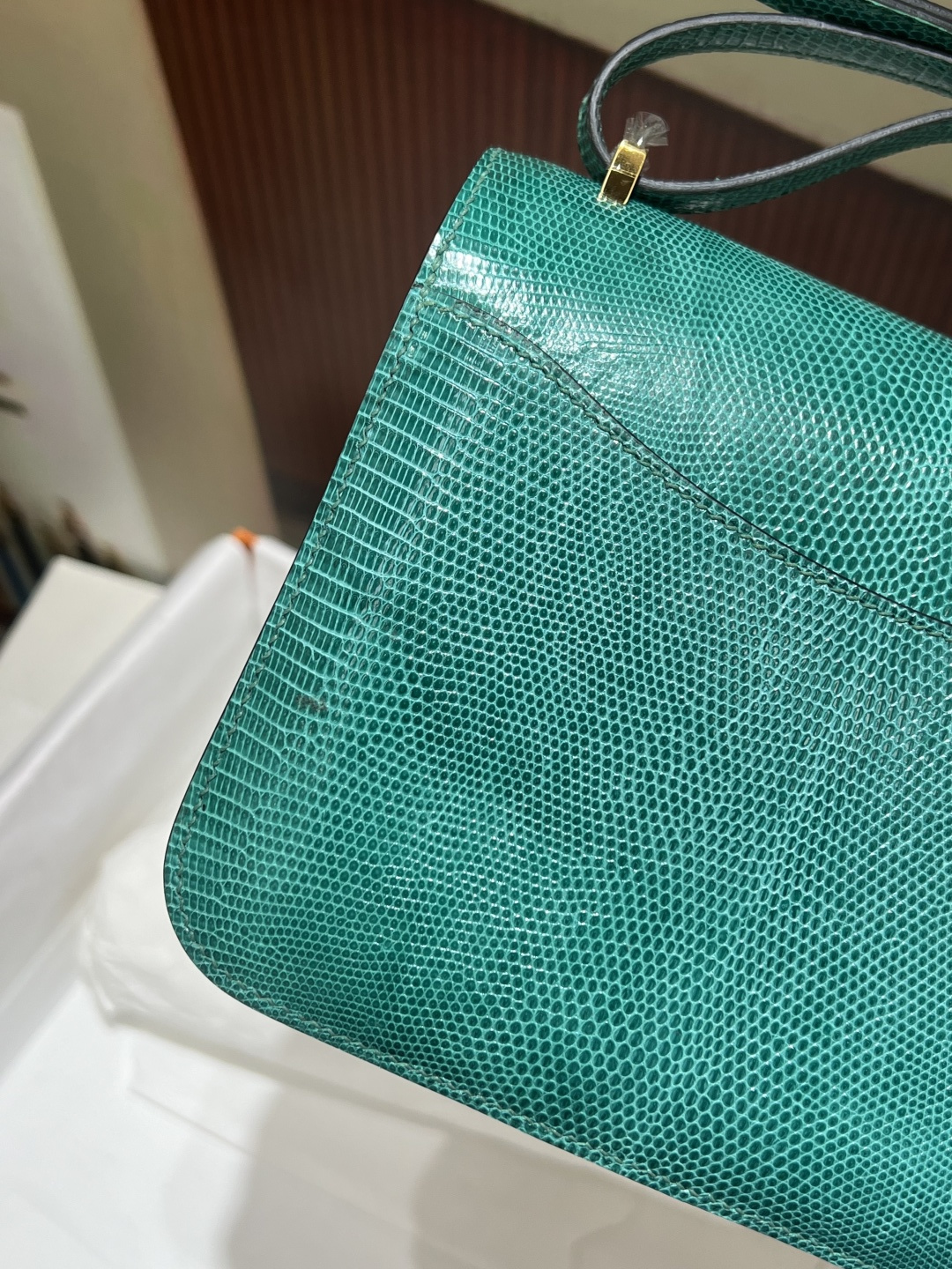 Hermes 高仿 女款 Constance 绿色斜背包 氣質甜美小方包| 9 Hermes 高仿 女款 Constance 绿色斜背包 氣質甜美小方包