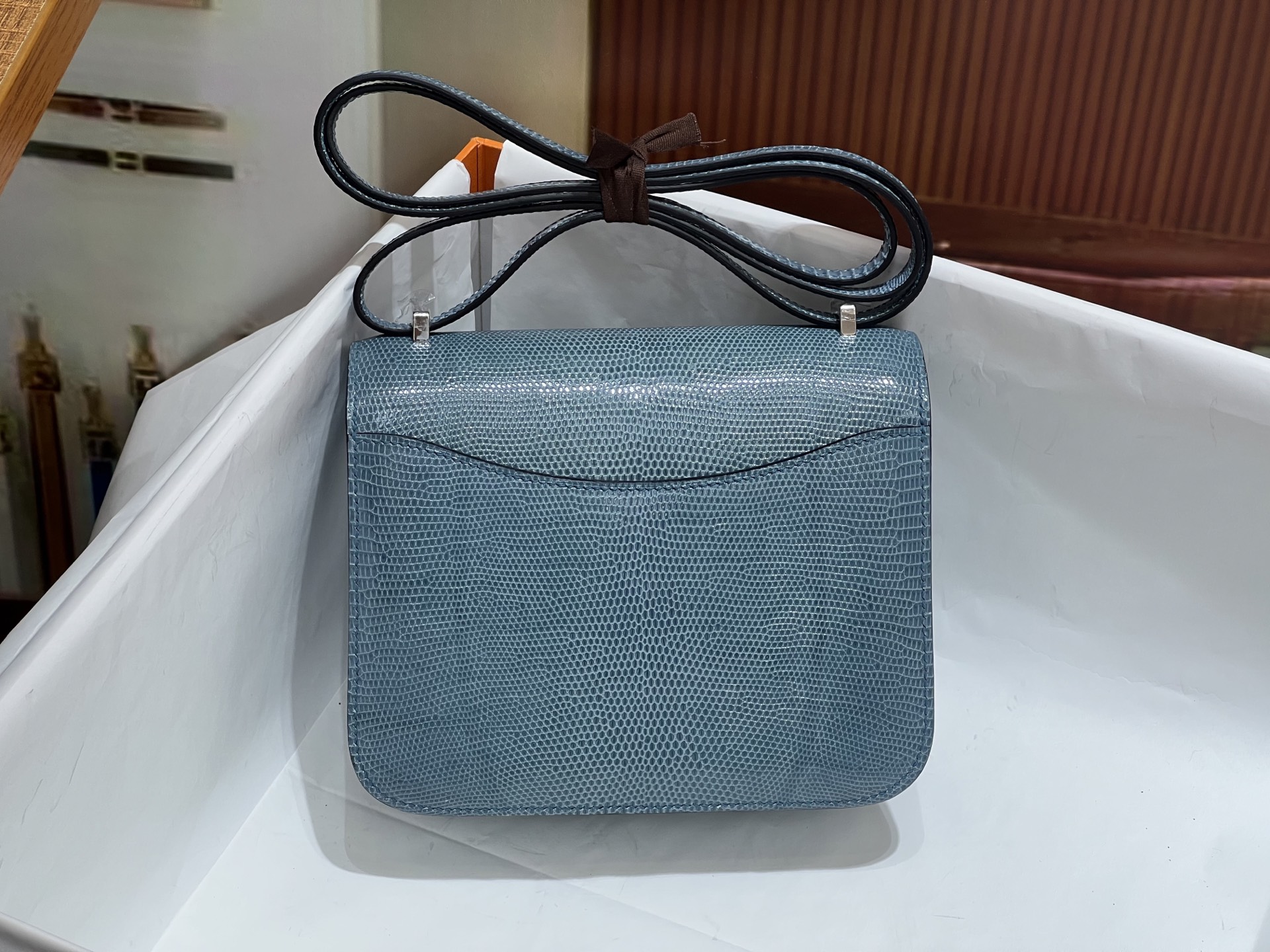 Hermes 原單 女款 Constance 淺藍斜背包 高級質感輕奢風小包| 13 Hermes 原單 女款 Constance 淺藍斜背包 高級質感輕奢風小包