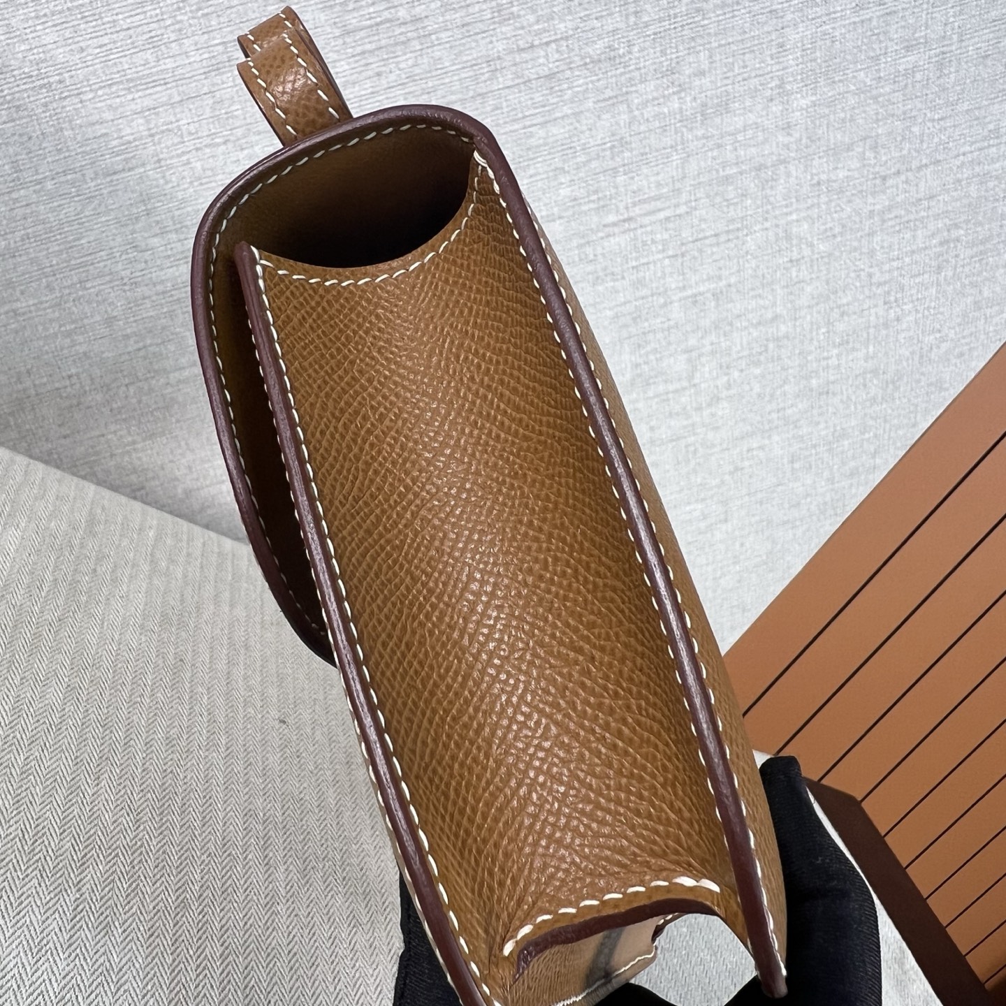 Hermes Constance 高仿棕色Epsom皮H扣包肩背斜背包| 7 Hermes Constance 高仿棕色Epsom皮H扣包肩背斜背包