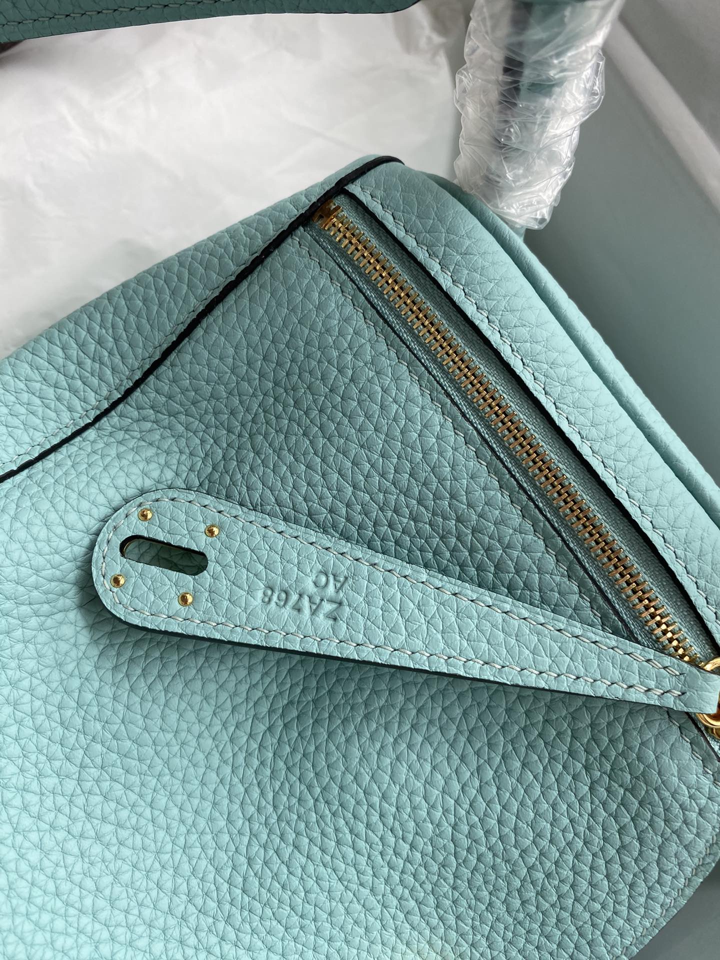 Hermes 原單 Lindy琳迪包 湖水藍色 Togo牛皮 手提肩背包 清新時尚款| 11 Hermes 原單 Lindy琳迪包 湖水藍色 Togo牛皮 手提肩背包 清新時尚款