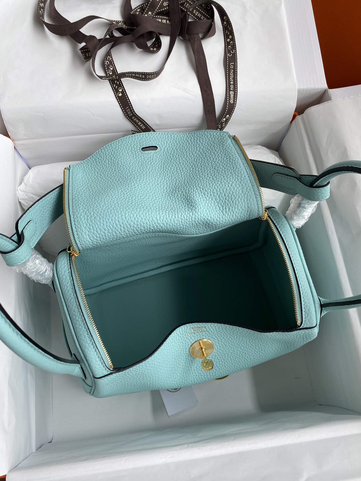 Hermes 原單 Lindy琳迪包 湖水藍色 Togo牛皮 手提肩背包 清新時尚款| 10 Hermes 原單 Lindy琳迪包 湖水藍色 Togo牛皮 手提肩背包 清新時尚款