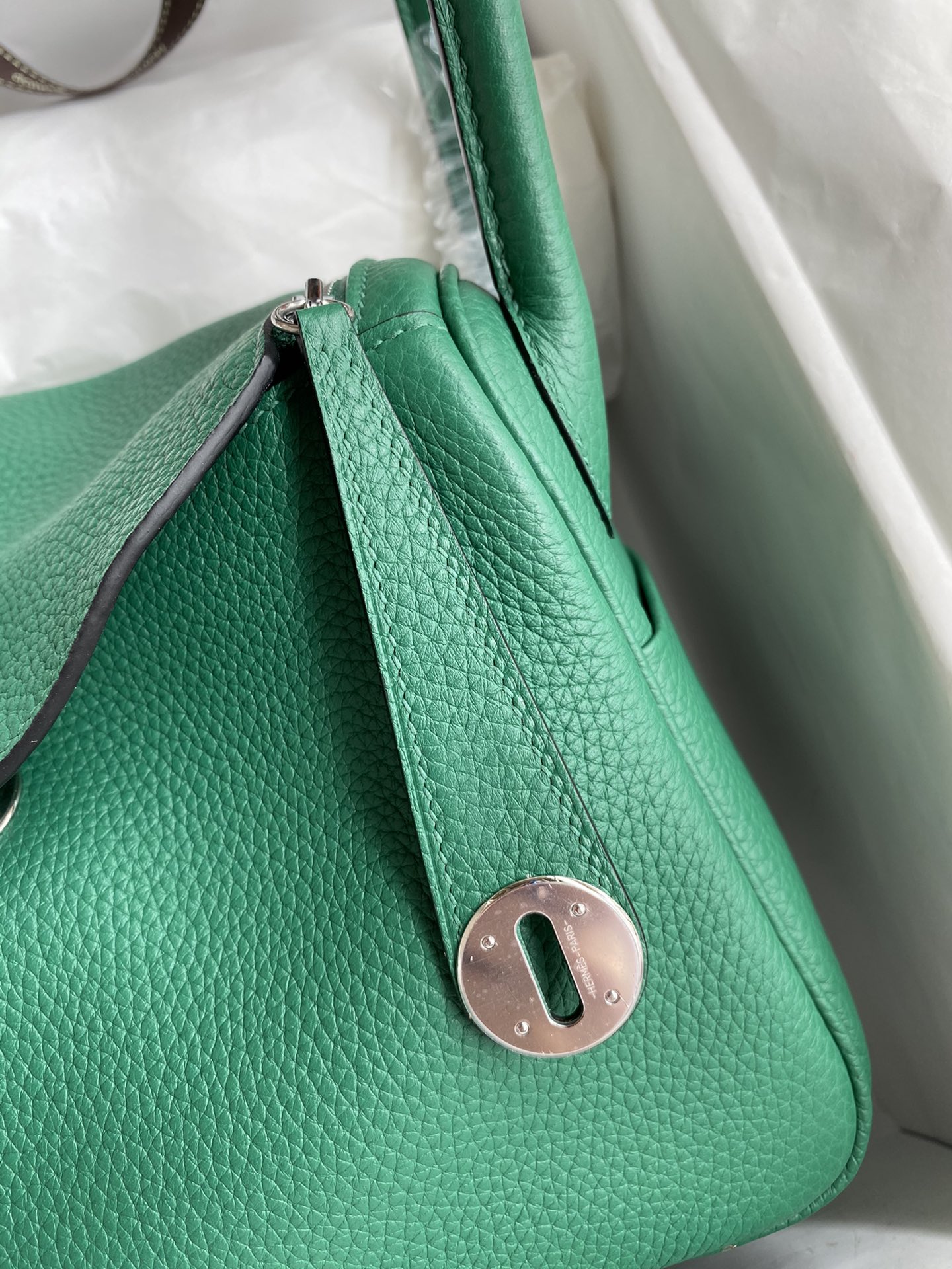 Hermes 一比一 Lindy 琳迪包 绿色 手提斜挎包 高级质感女包| 13 Hermes 一比一 Lindy 琳迪包 绿色 手提斜挎包 高级质感女包