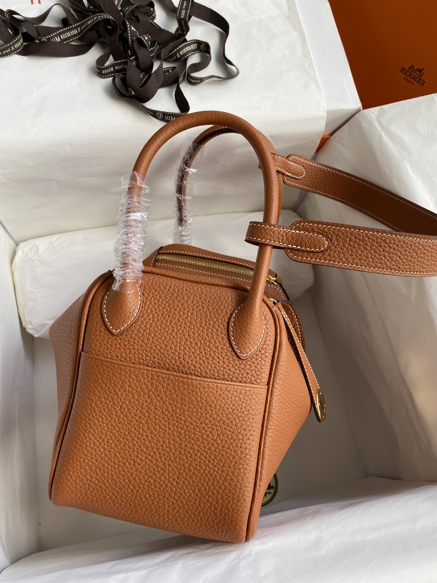 Hermes 一比一 Lindy琳迪包 手提包 经典棕色 牛皮女包| 14 Hermes 一比一 Lindy琳迪包 手提包 经典棕色 牛皮女包