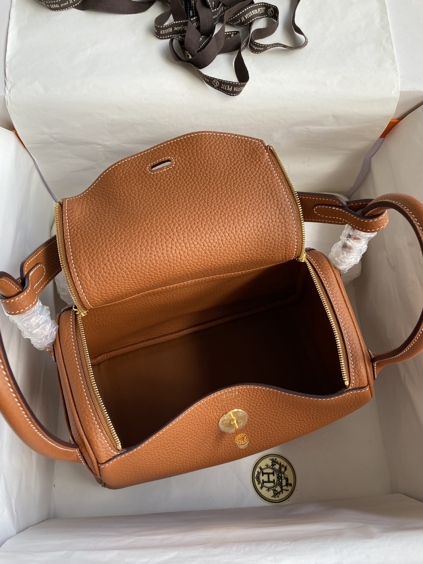 Hermes 一比一 Lindy琳迪包 手提包 经典棕色 牛皮女包| 8 Hermes 一比一 Lindy琳迪包 手提包 经典棕色 牛皮女包