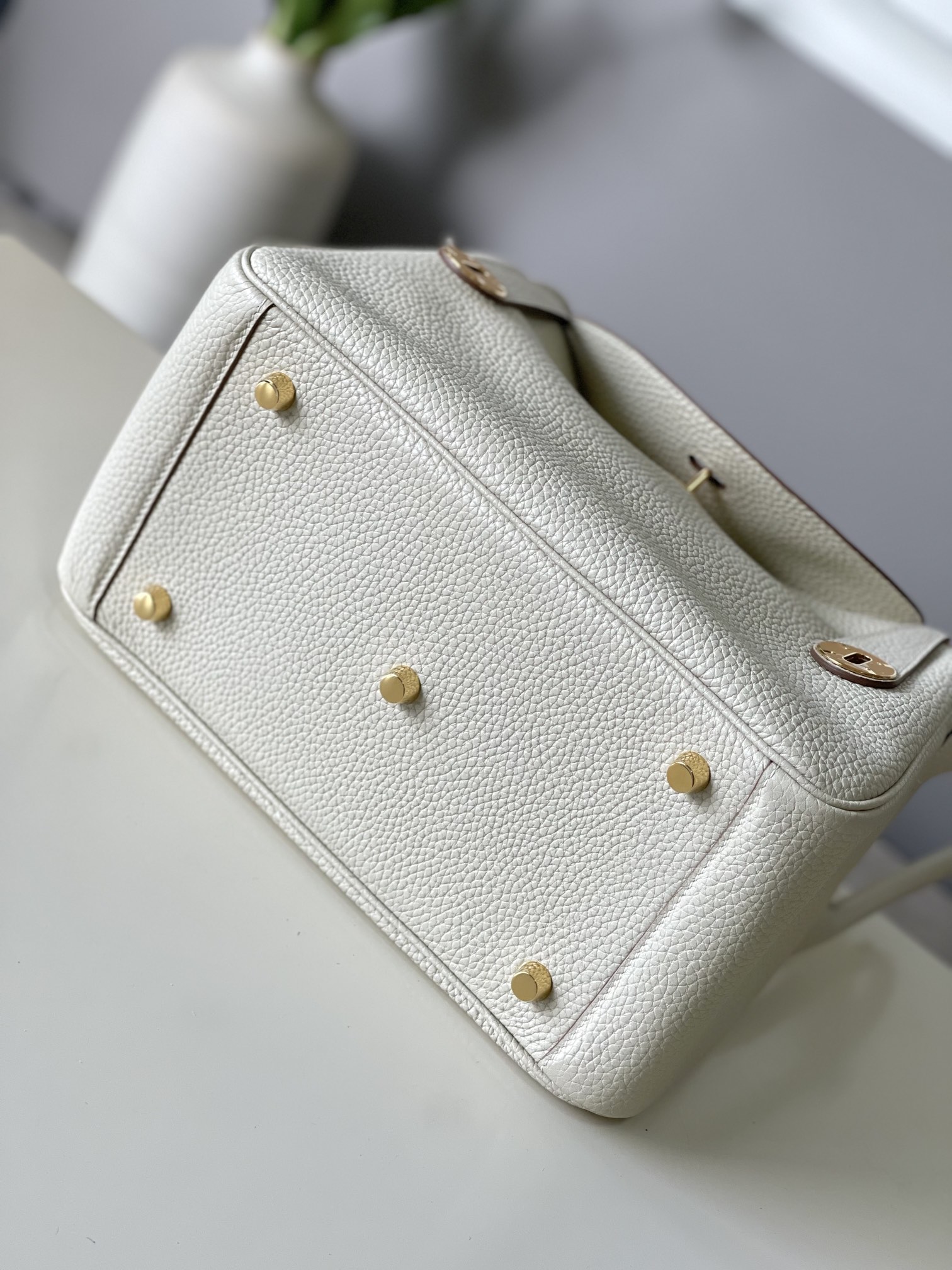 Hermes 一比一 Lindy琳迪包 mini米白色 手提斜挎包 百搭女包| 12 Hermes 一比一 Lindy琳迪包 mini米白色 手提斜挎包 百搭女包